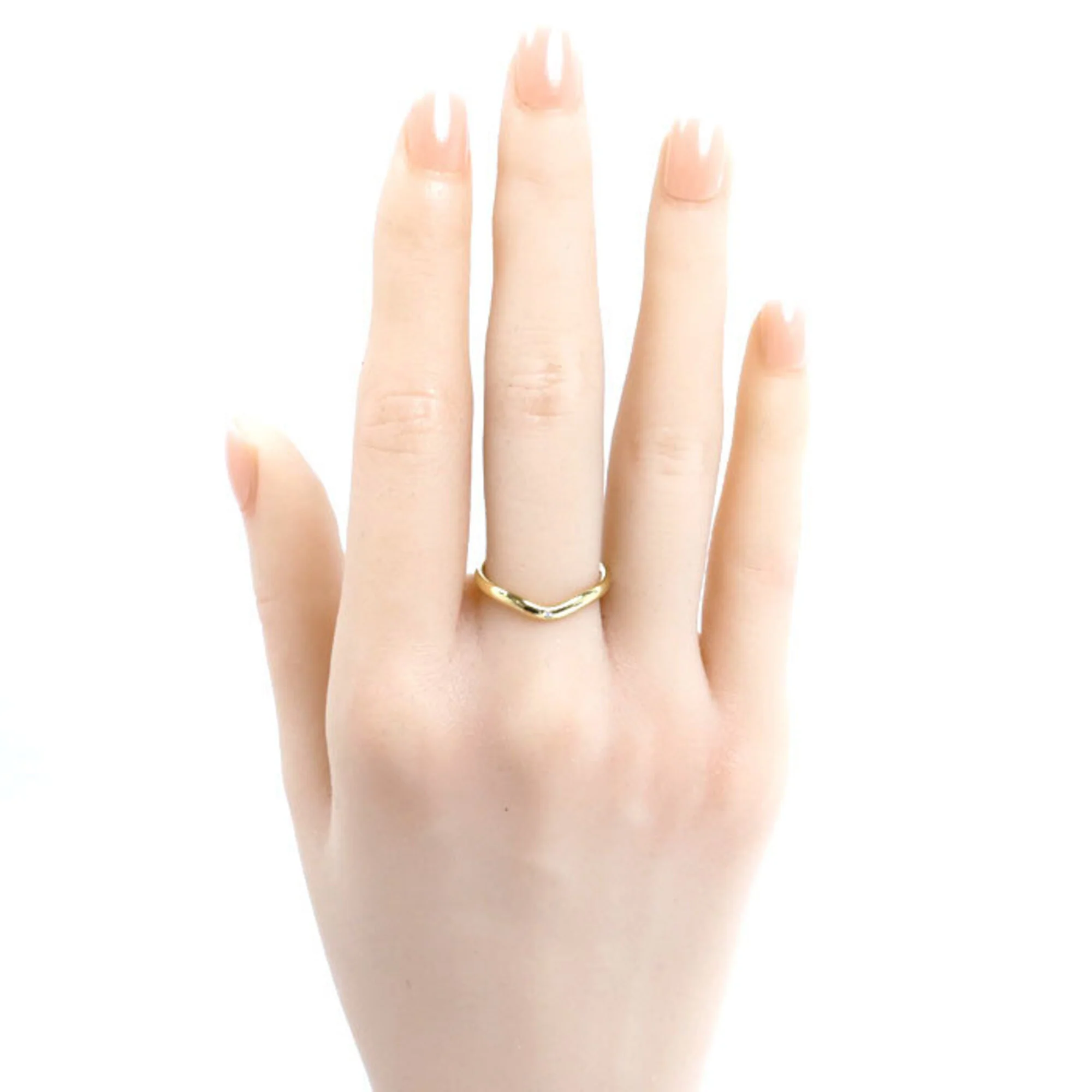 Band Ring 18K Yellow Gold with Diamond - Image 7