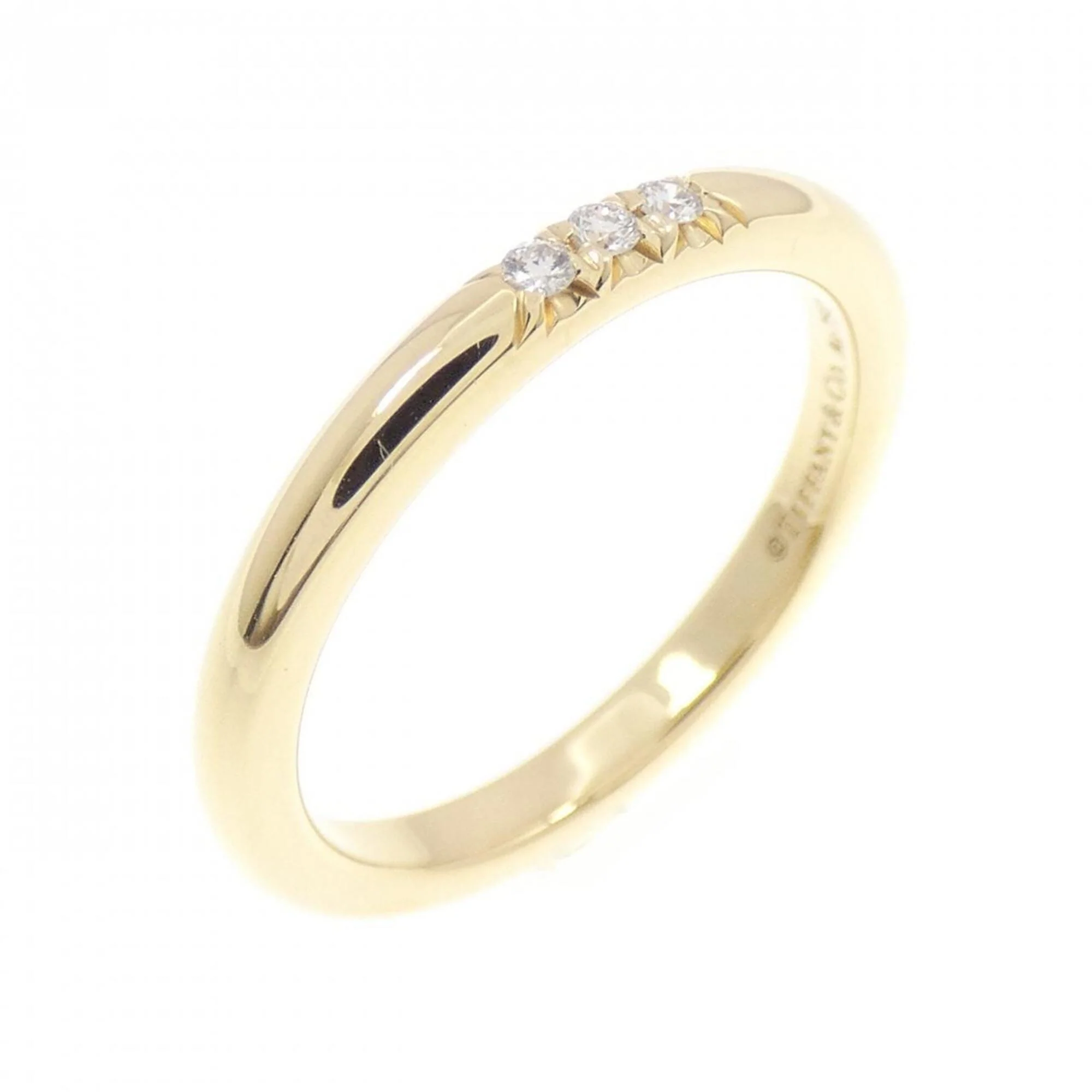 Band Ring 18K Yellow Gold with Diamond