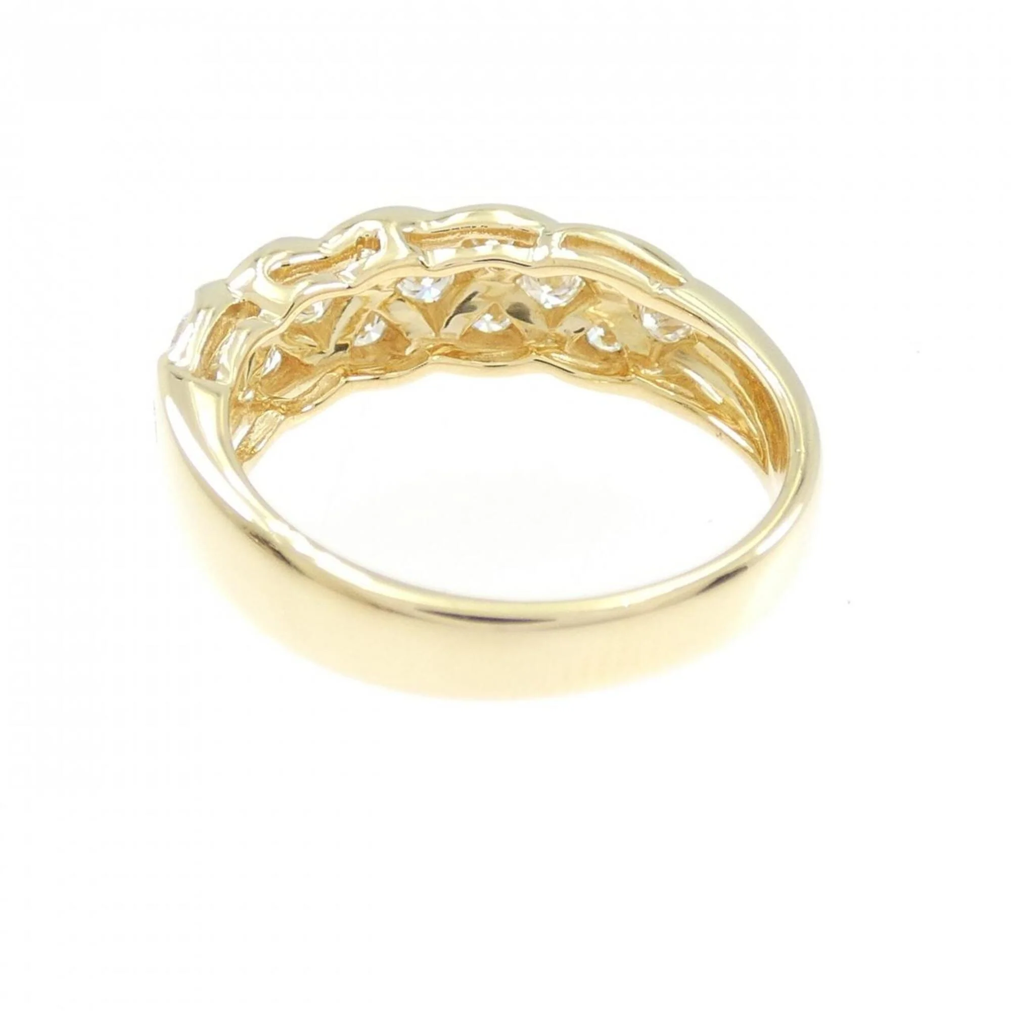 Band Ring 18K Yellow Gold With Diamond - Image 3