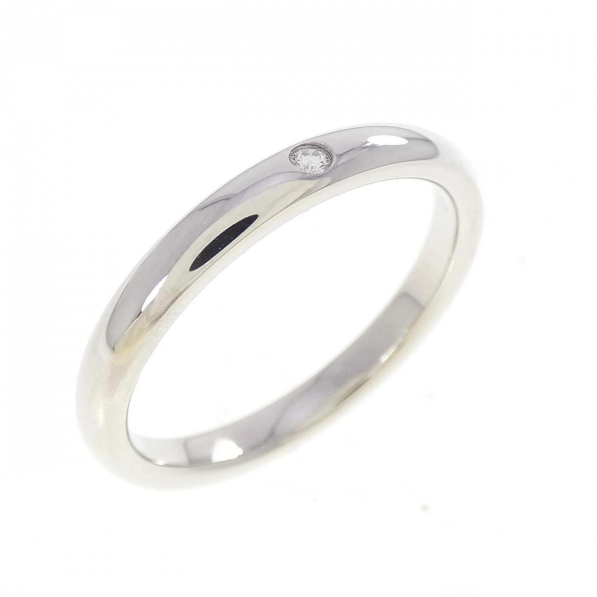 Band Ring Platinum with Diamond