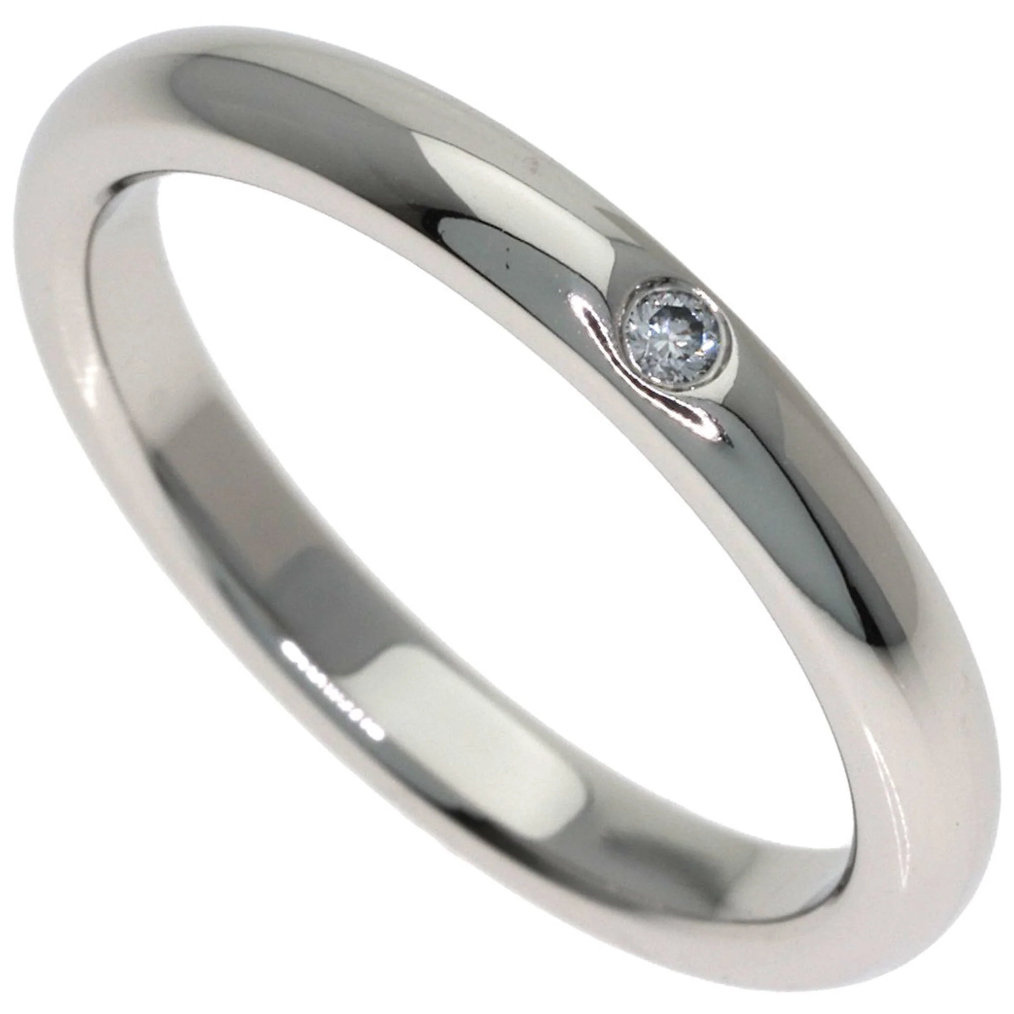 Band Ring Platinum with Diamond