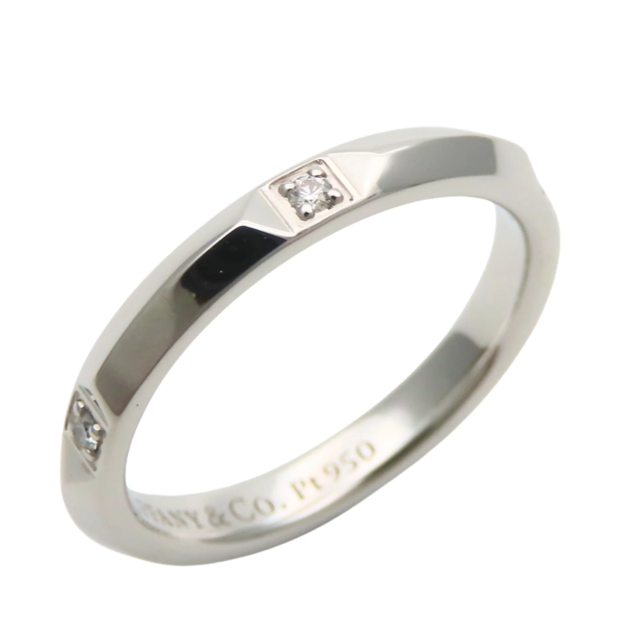Band Ring Platinum with Diamond