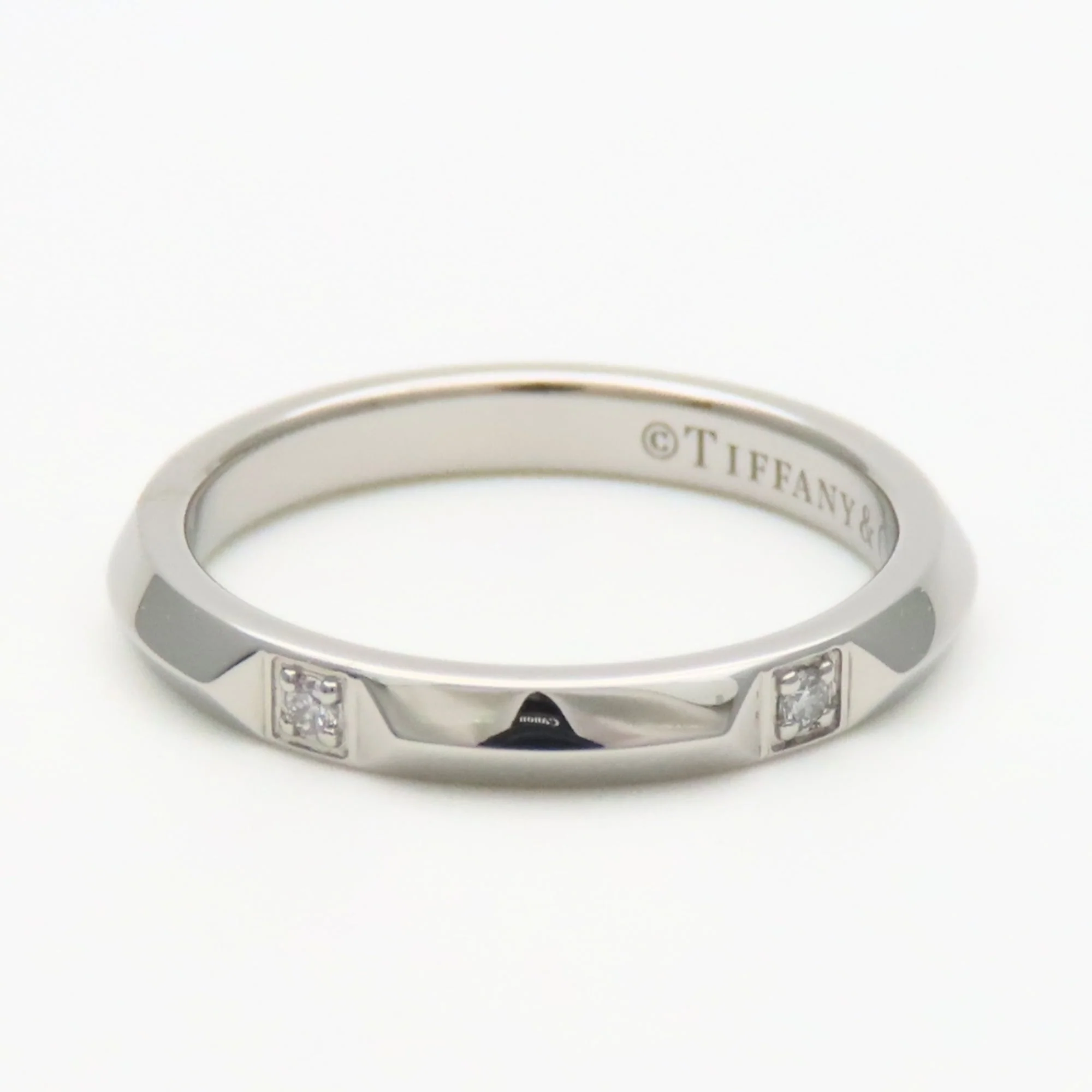 Band Ring Platinum with Diamond - Image 4