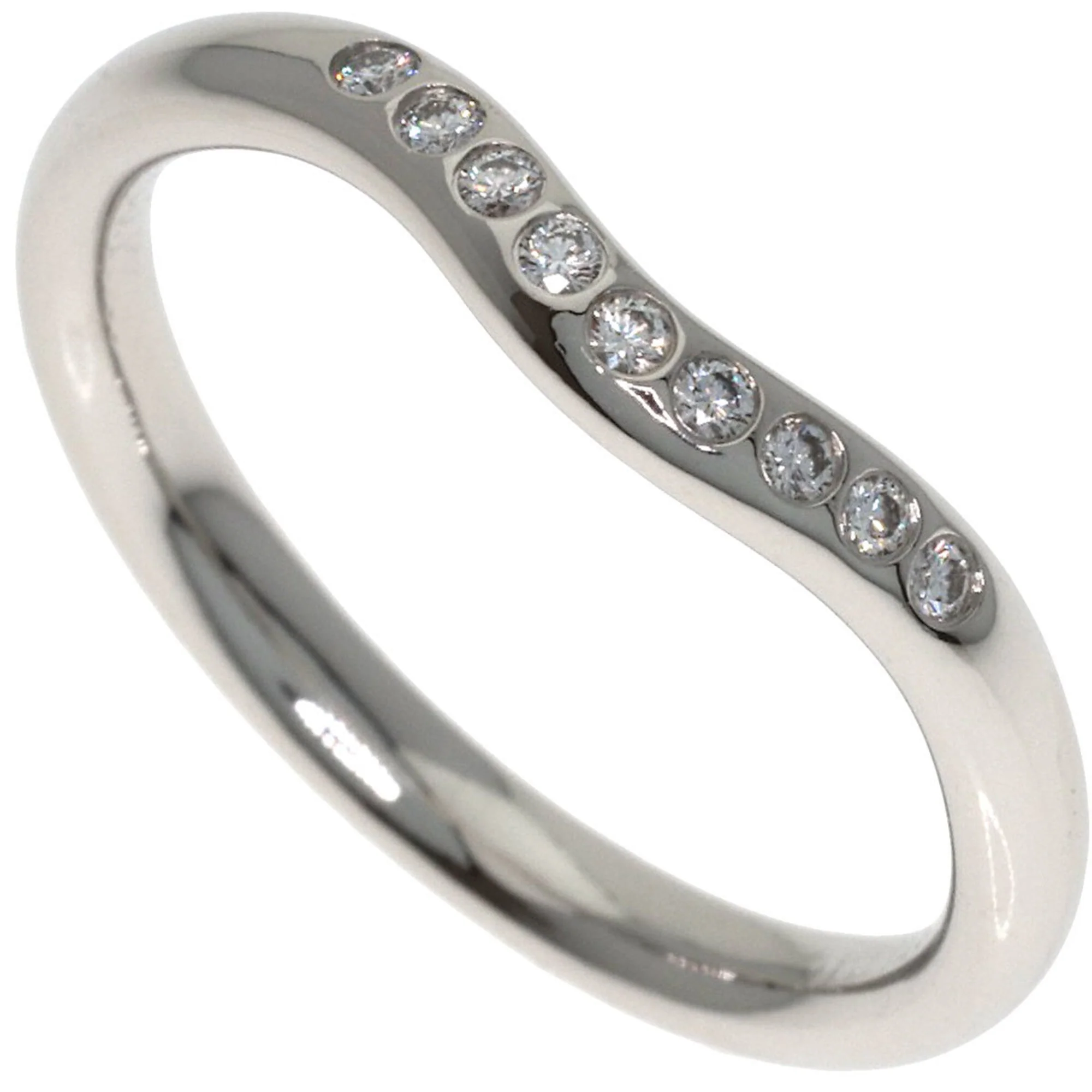 Band Ring Platinum with Diamond