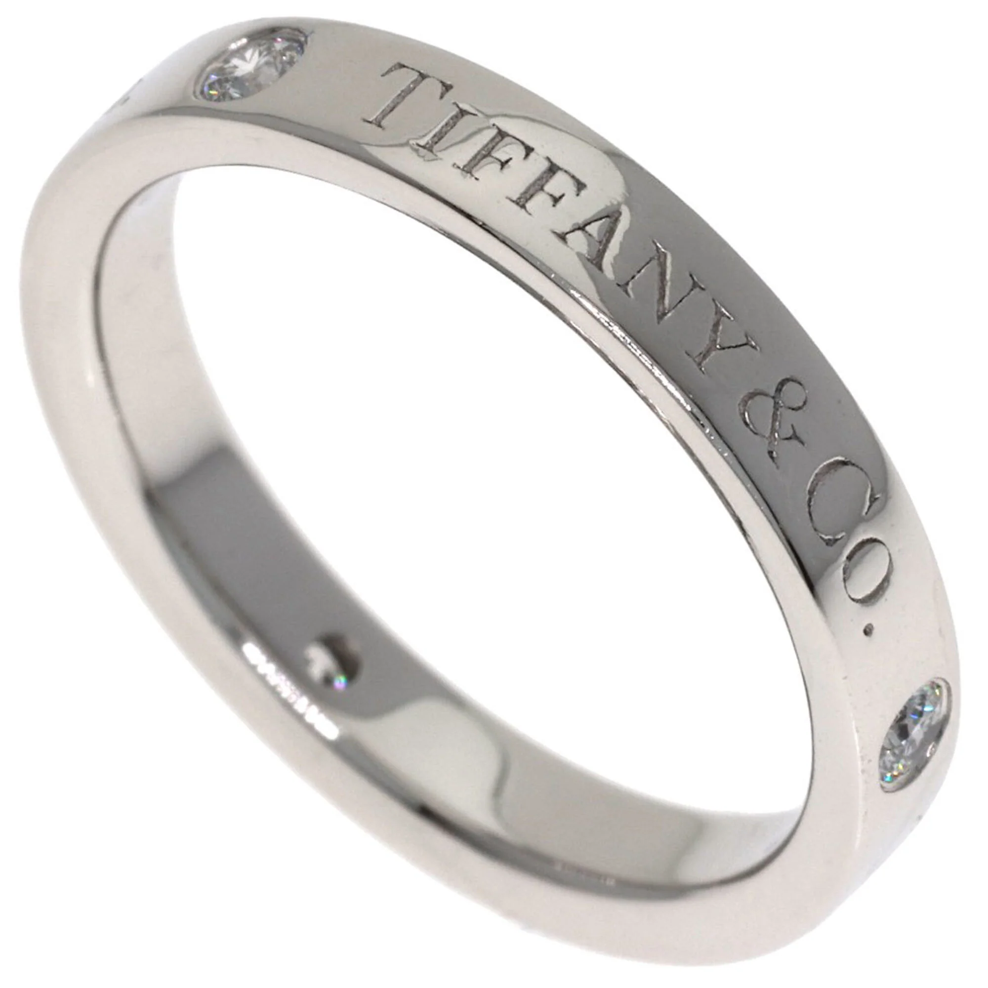 Band Ring Platinum with Diamond