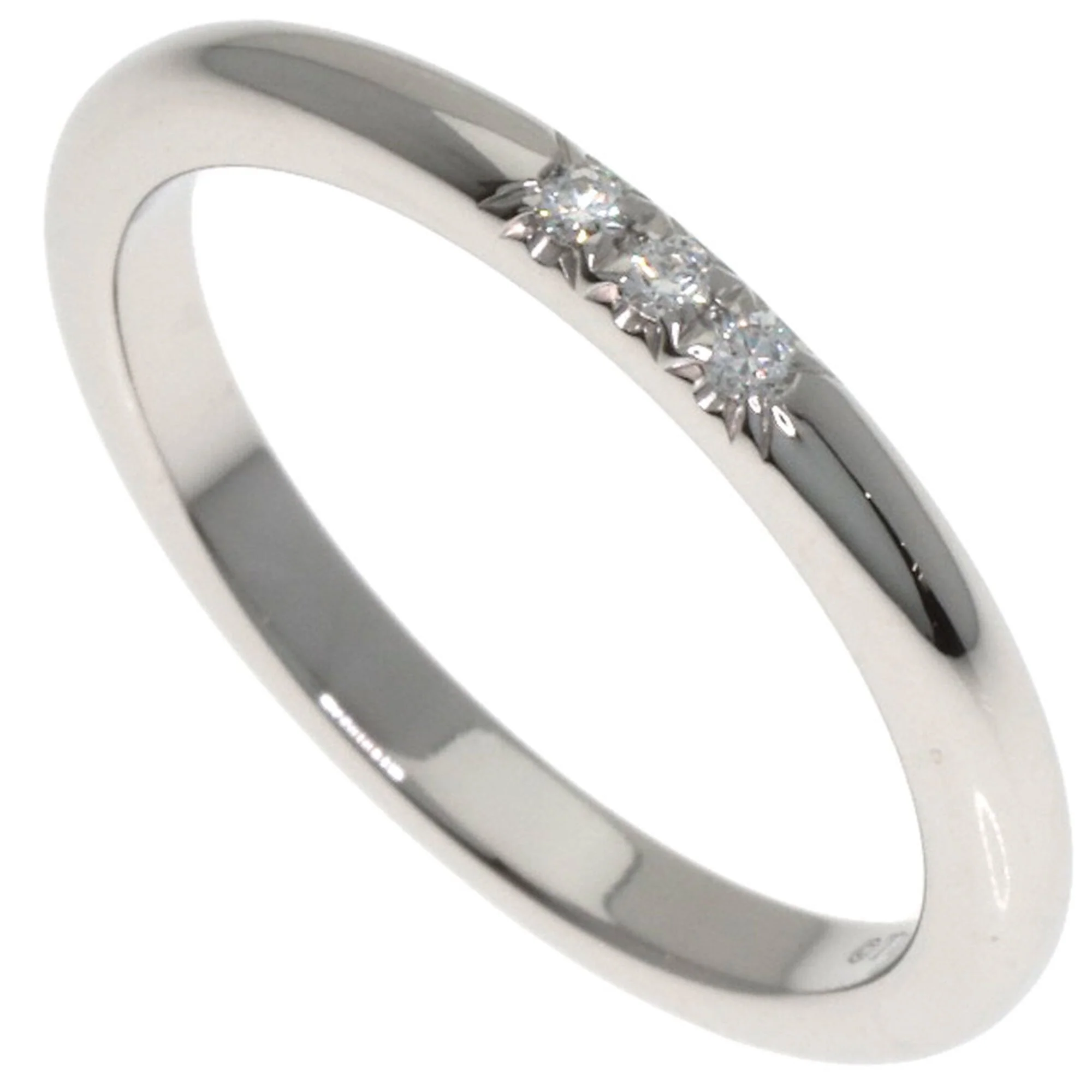 Band Ring Platinum with Diamond