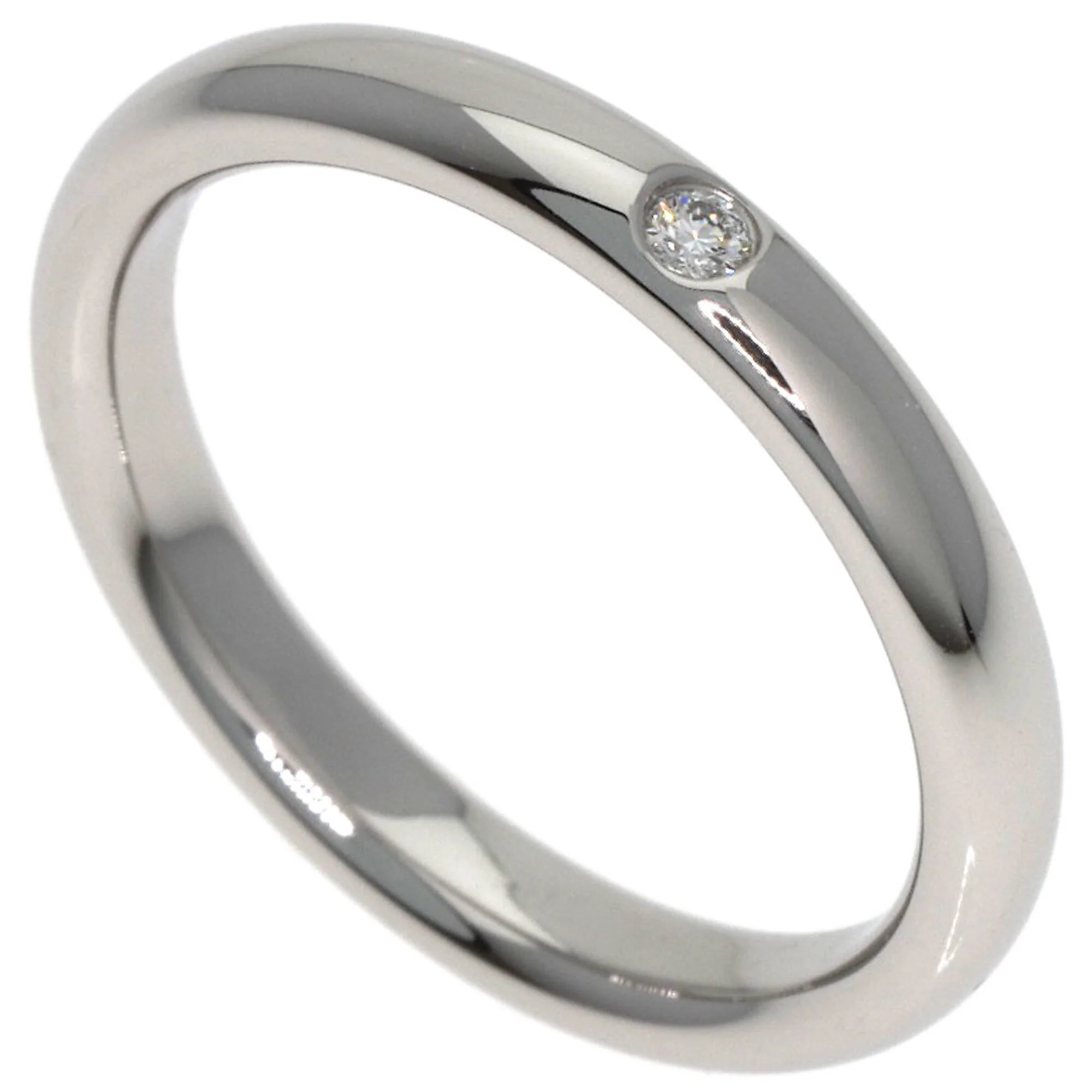 Band Ring Platinum with Diamond