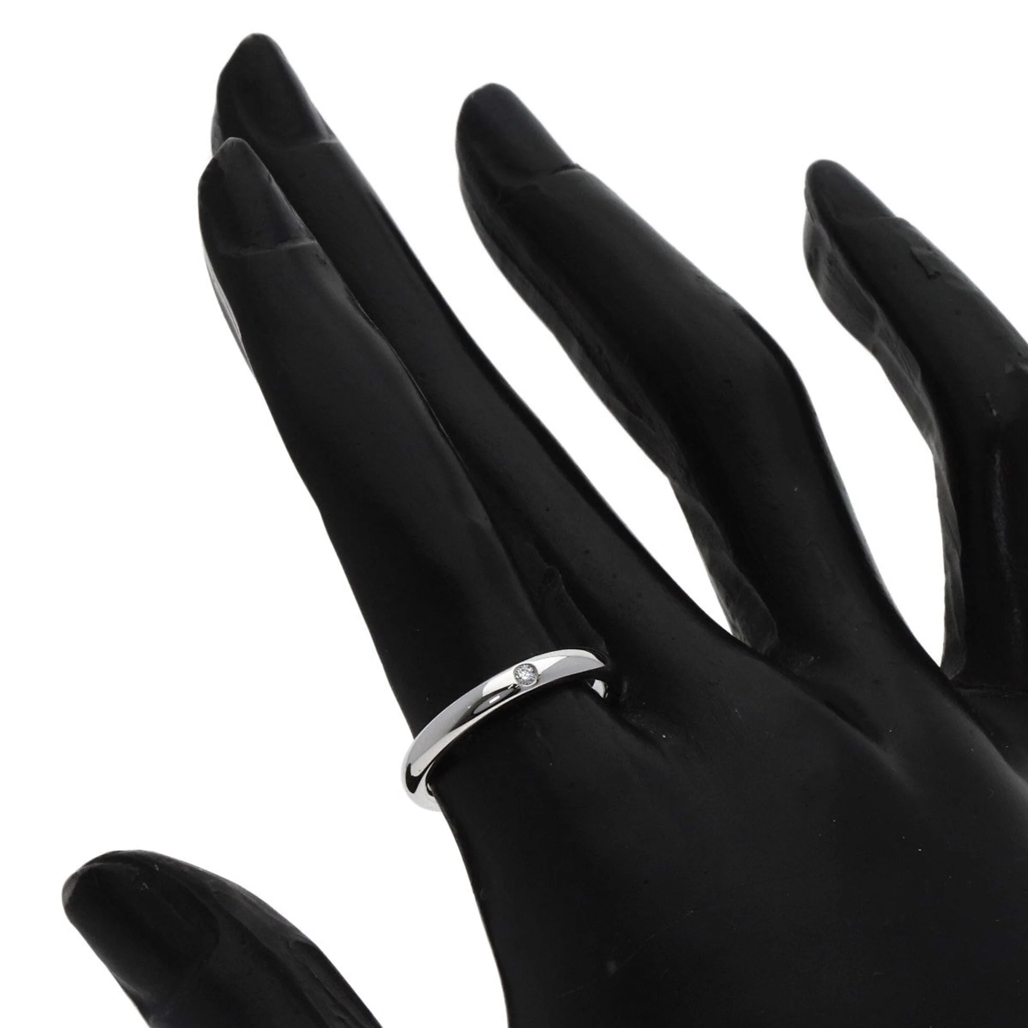 Band Ring Platinum with Diamond - Image 5