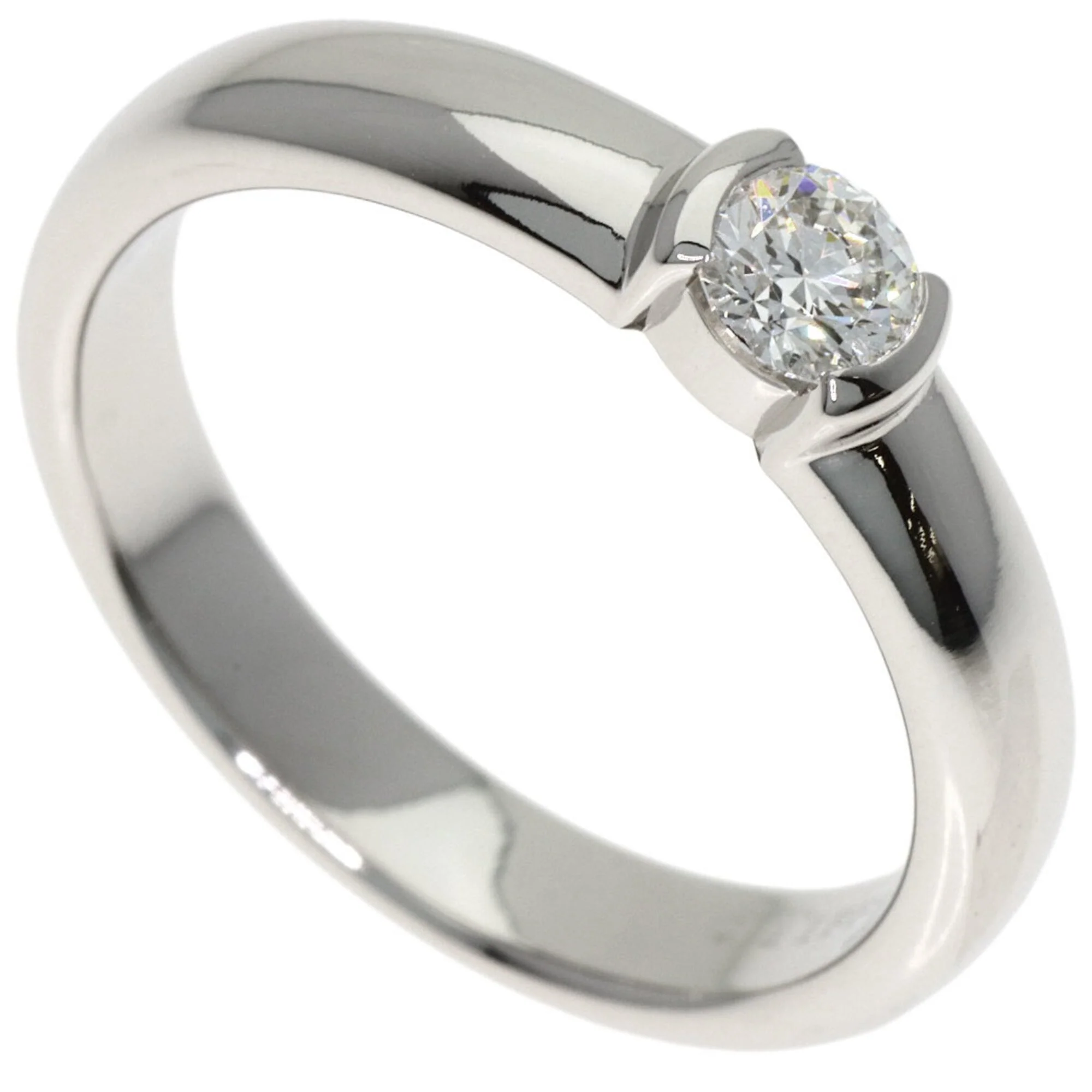 Band Ring Platinum with Diamond