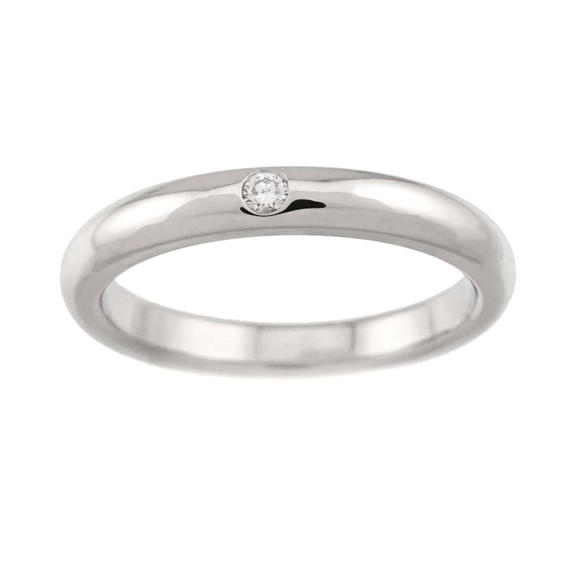 Band Ring Platinum with Diamond - Image 2