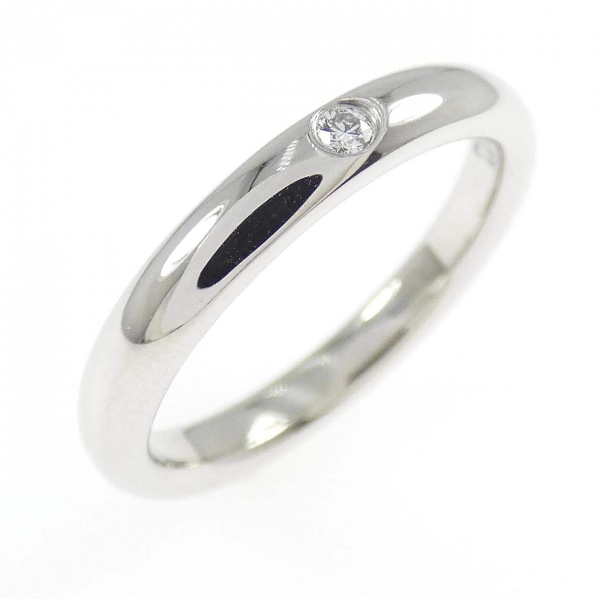 Band Ring Platinum with Diamond