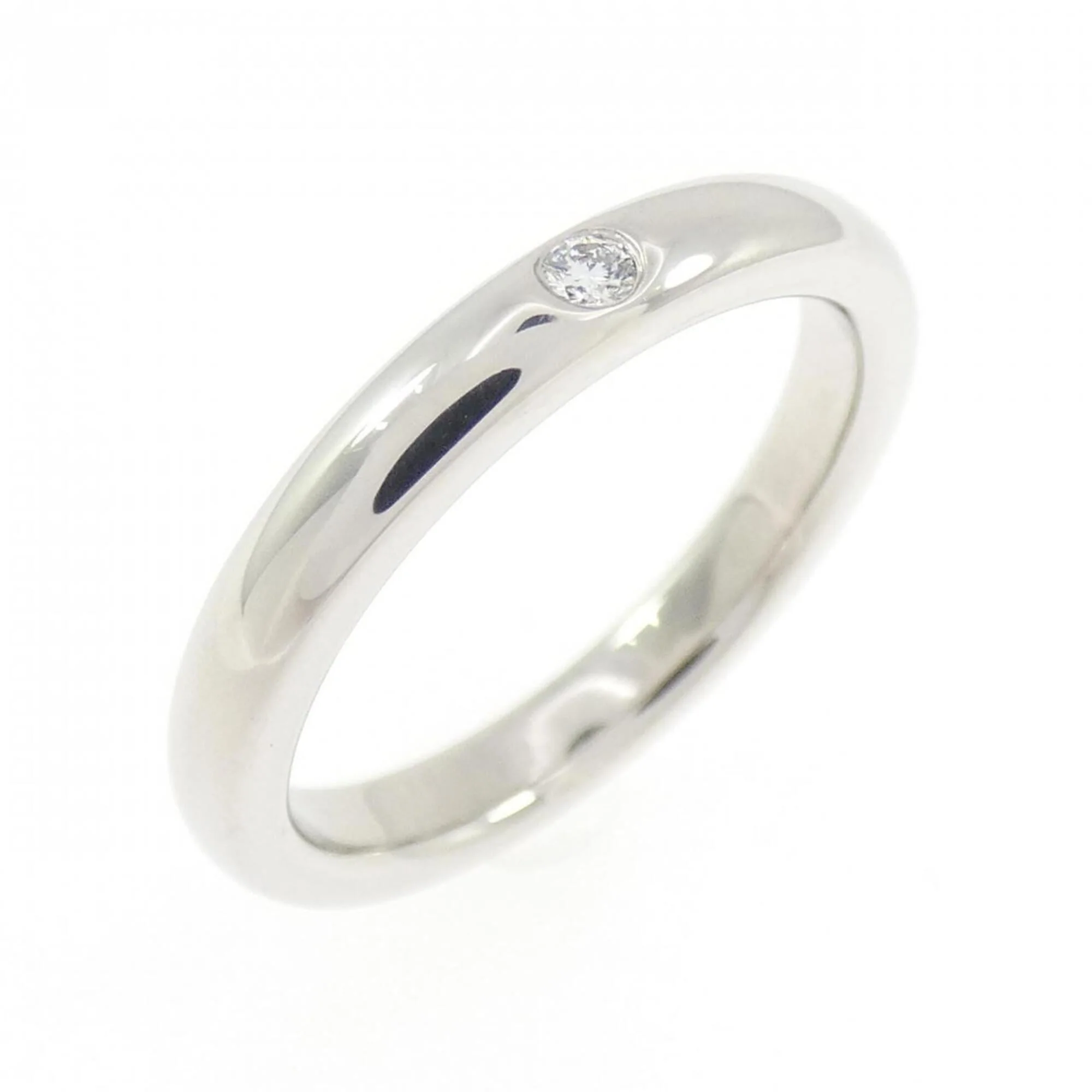 Band Ring Platinum with Diamond