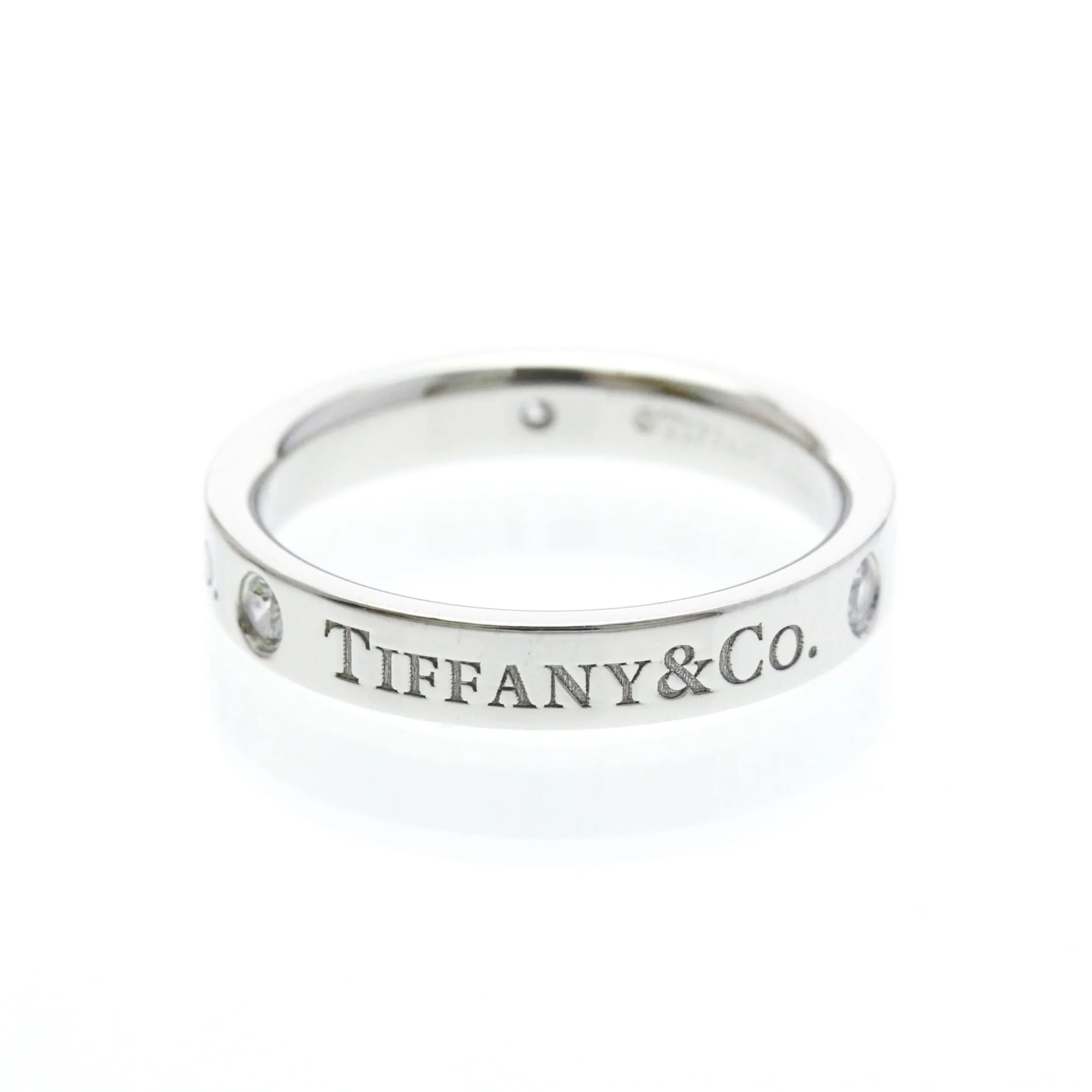 Band Ring Platinum with Diamond