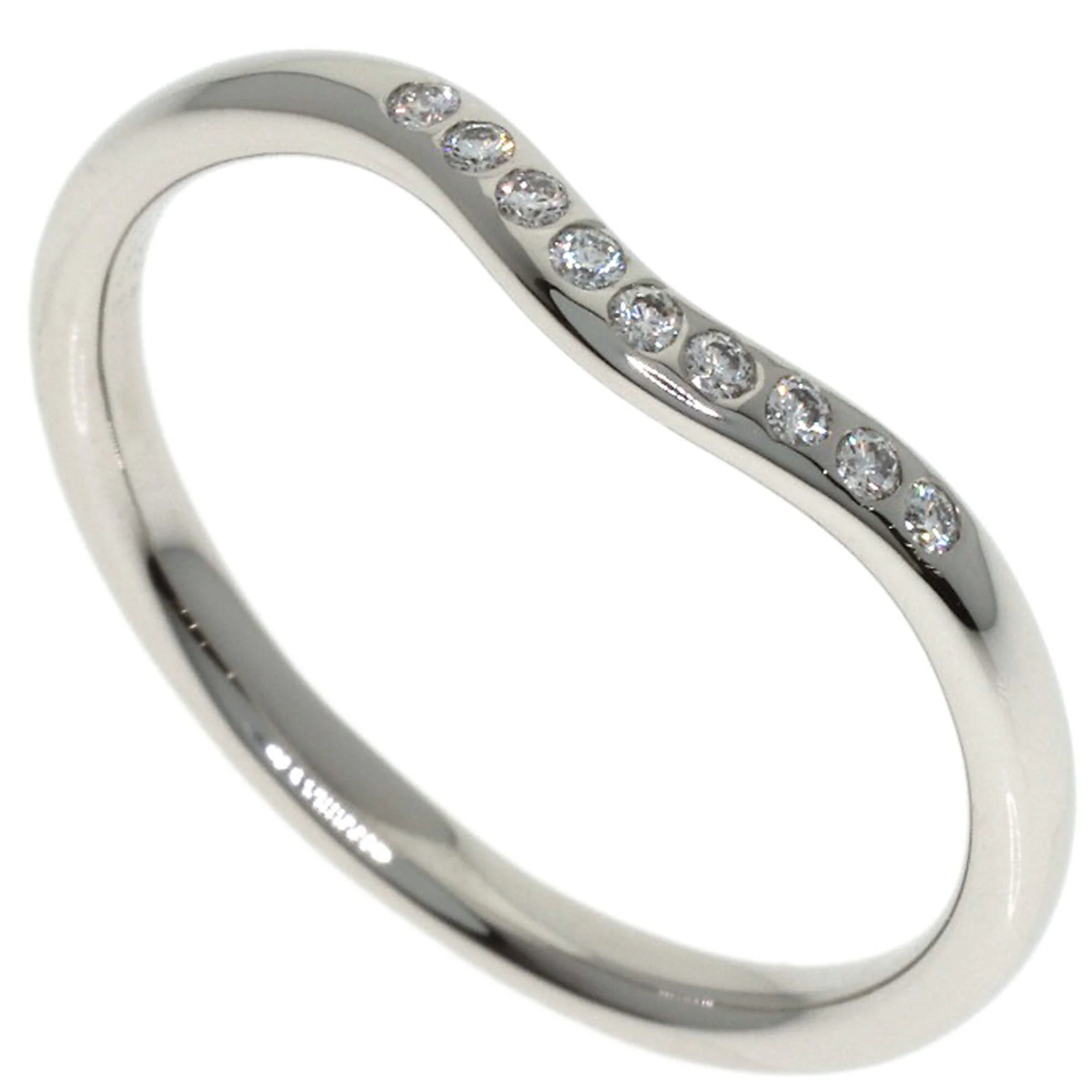Band Ring Platinum with Diamond