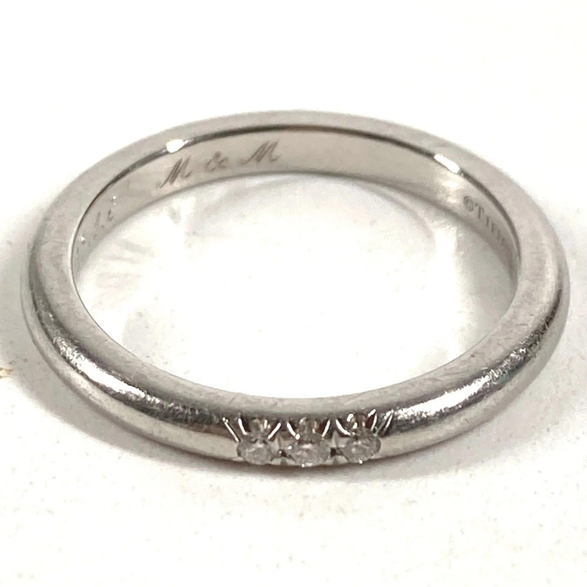 Band Ring Platinum with Diamond