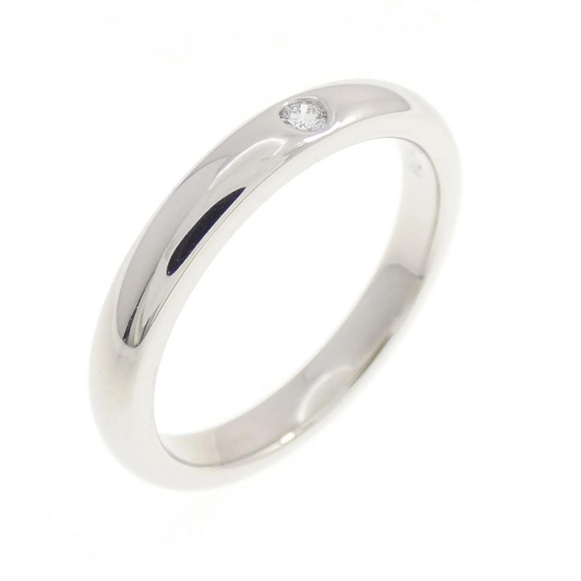 Band Ring Platinum with Diamond