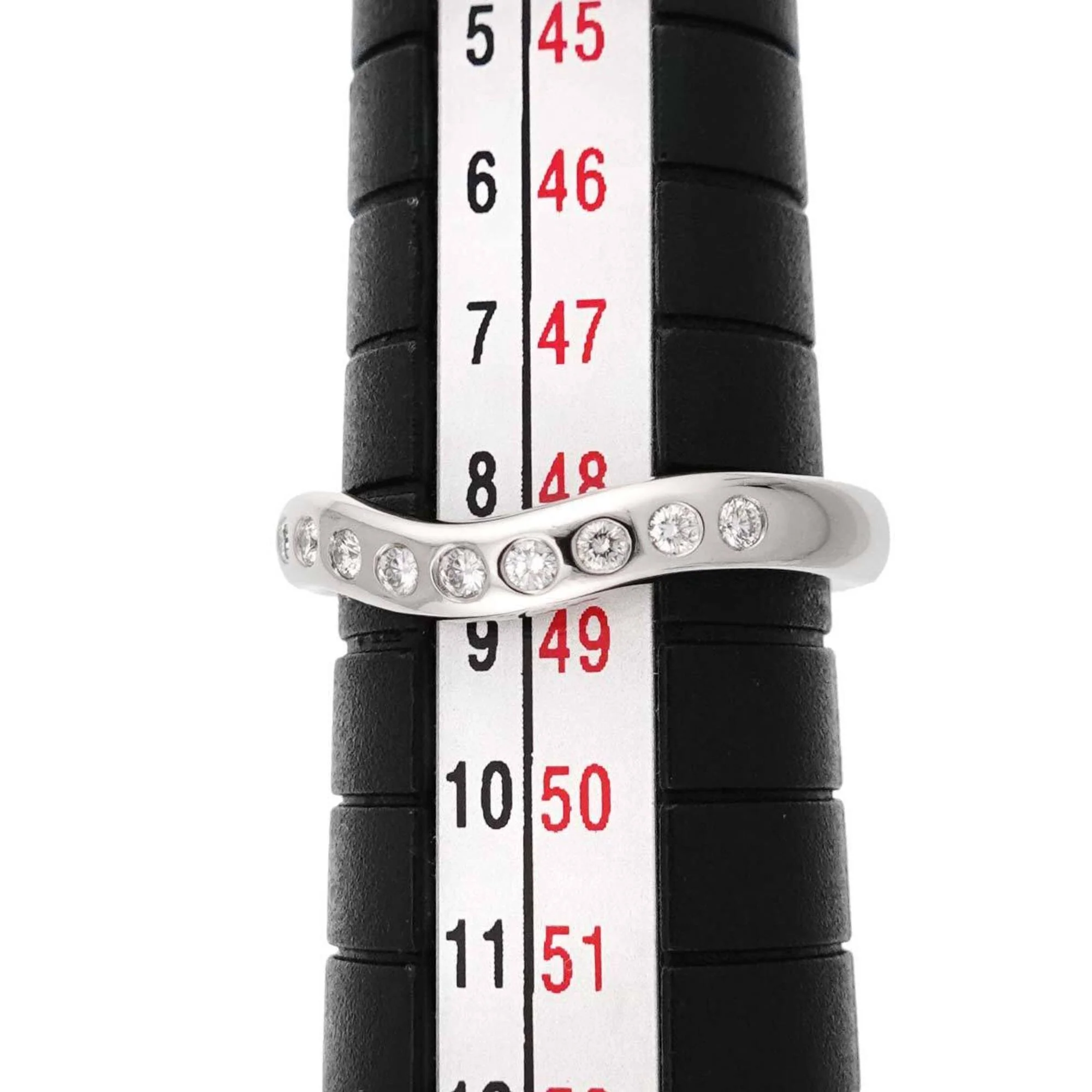 Band Ring Platinum with Diamonds - Image 6