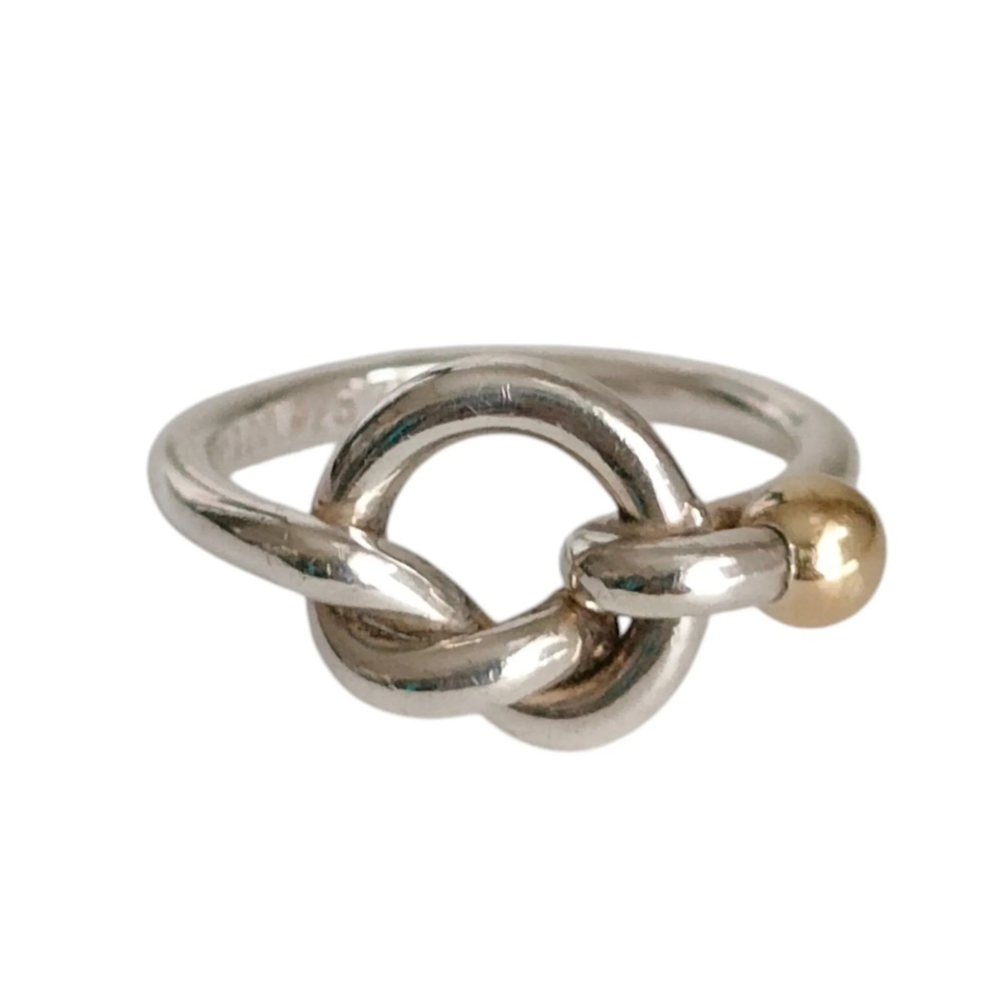Band Ring Sterling Silver and 18K Yellow Gold
