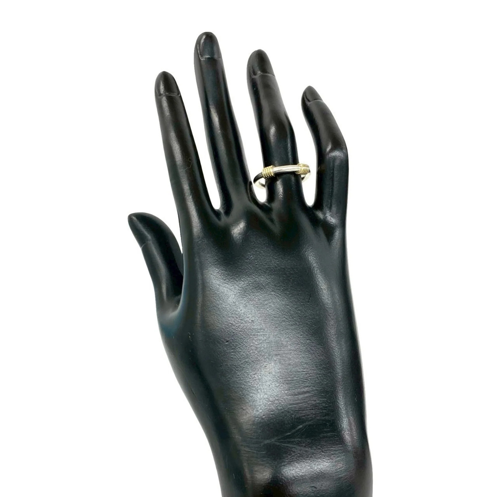 Band Ring Sterling Silver and 18K Yellow Gold - Image 2