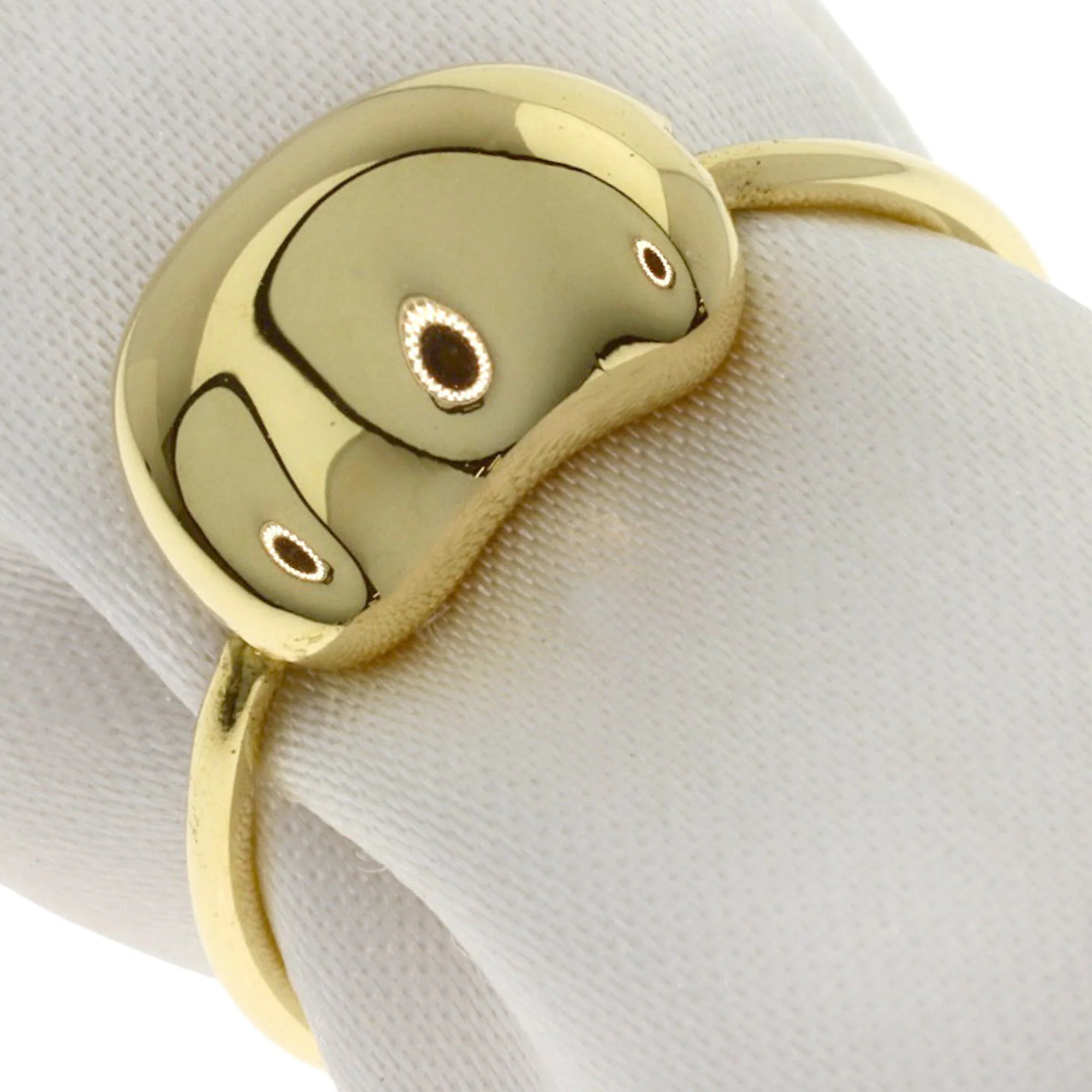 Bean Ring 18K Yellow Gold 1.1mm - Image 2