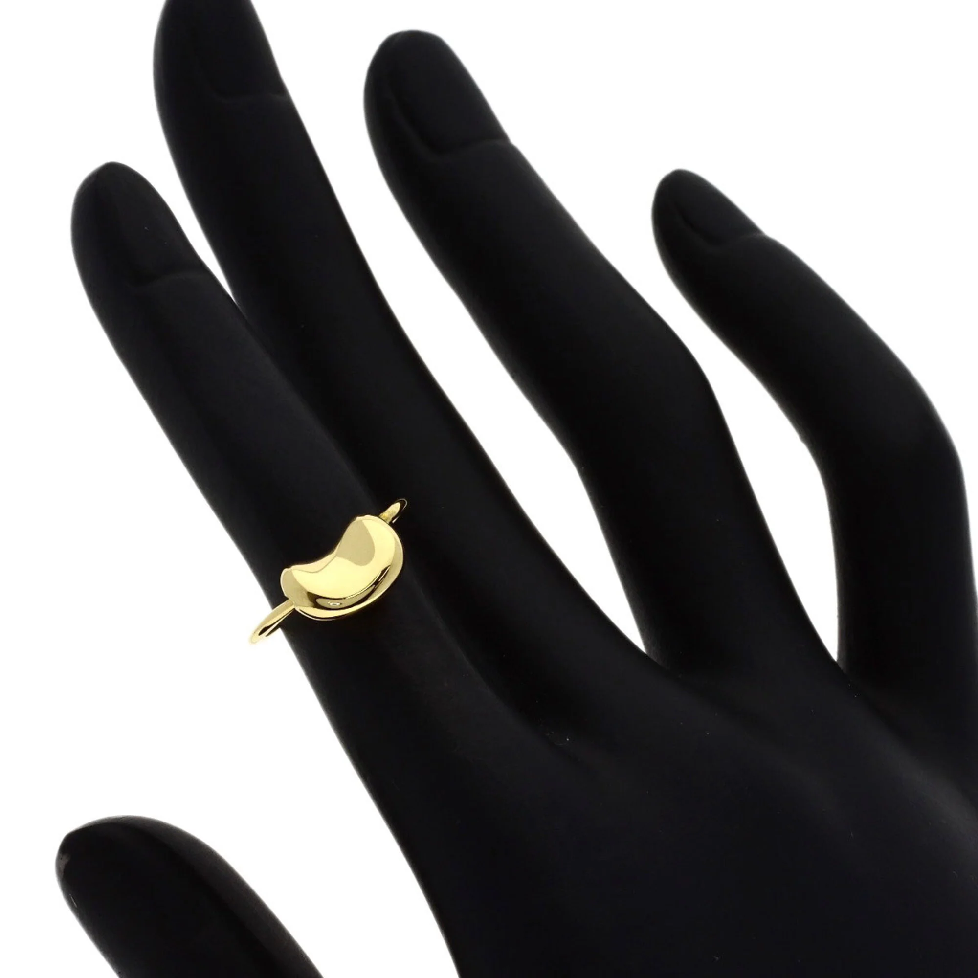 Bean Ring 18K Yellow Gold 1.1mm - Image 5