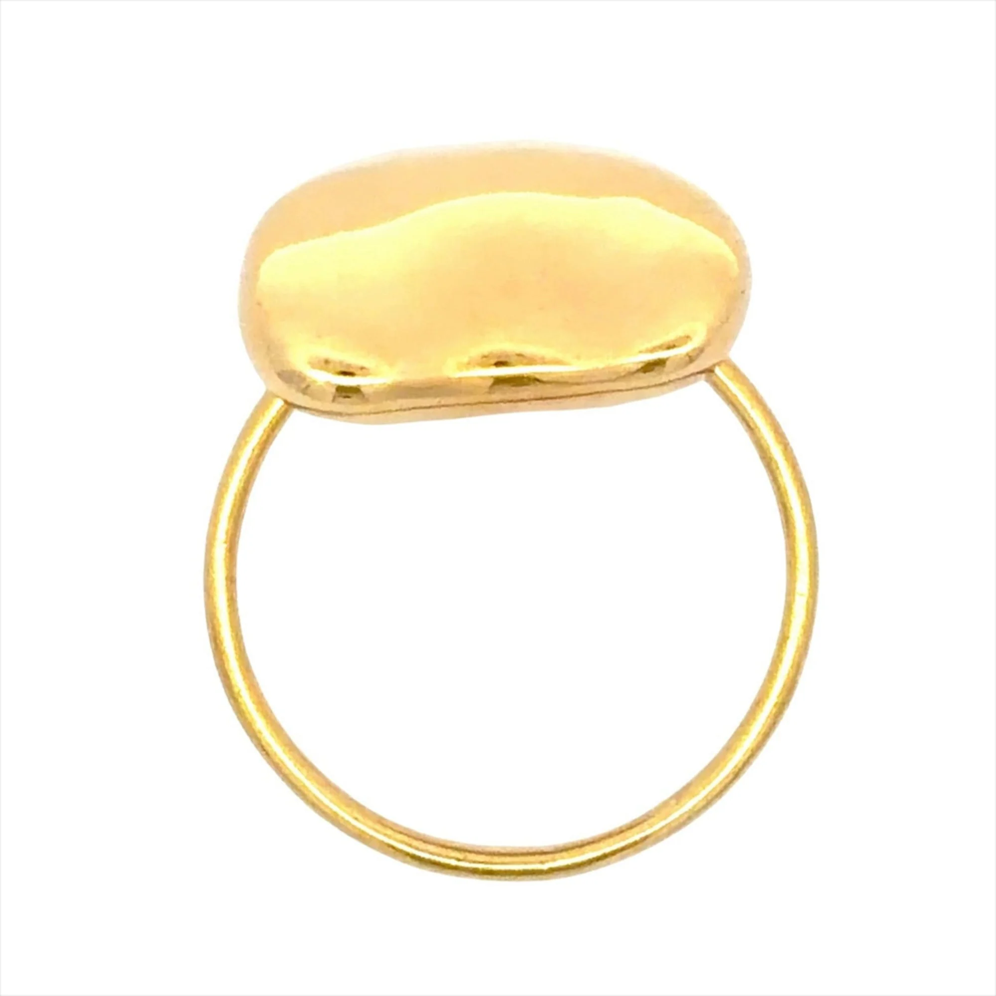 Bean Ring 18K Yellow Gold - Image 4