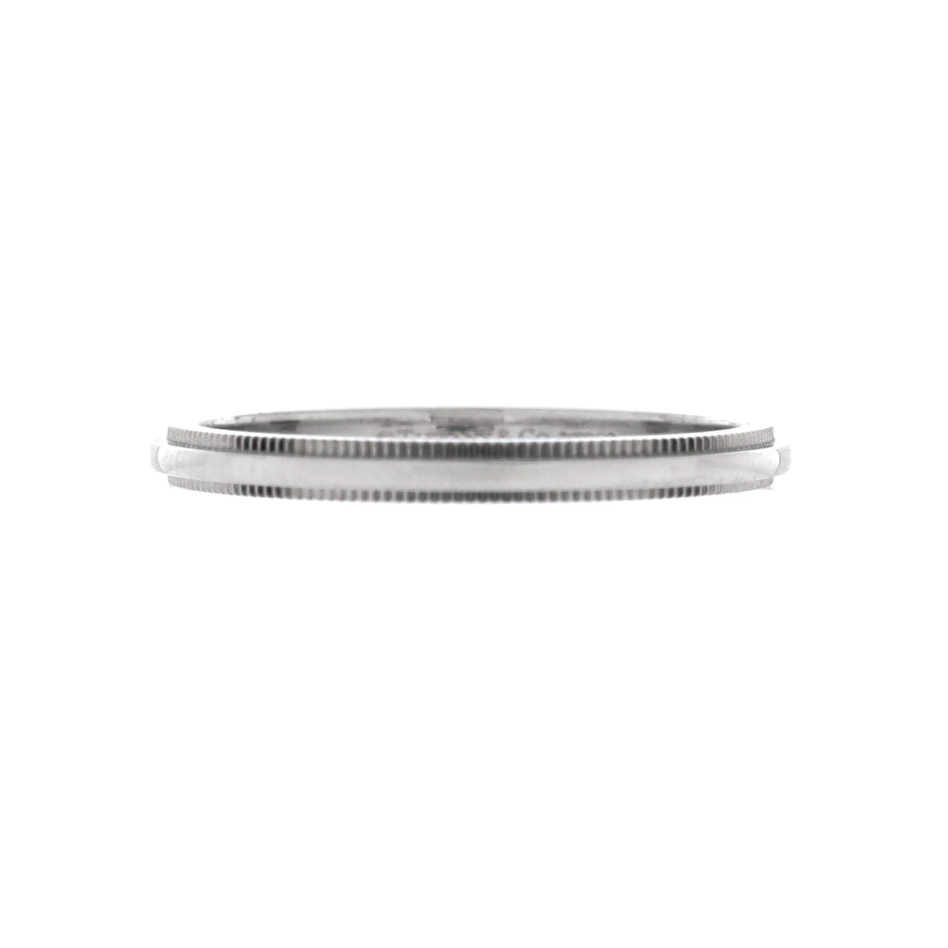 Classic Milgrain Band Ring Platinum 2mm