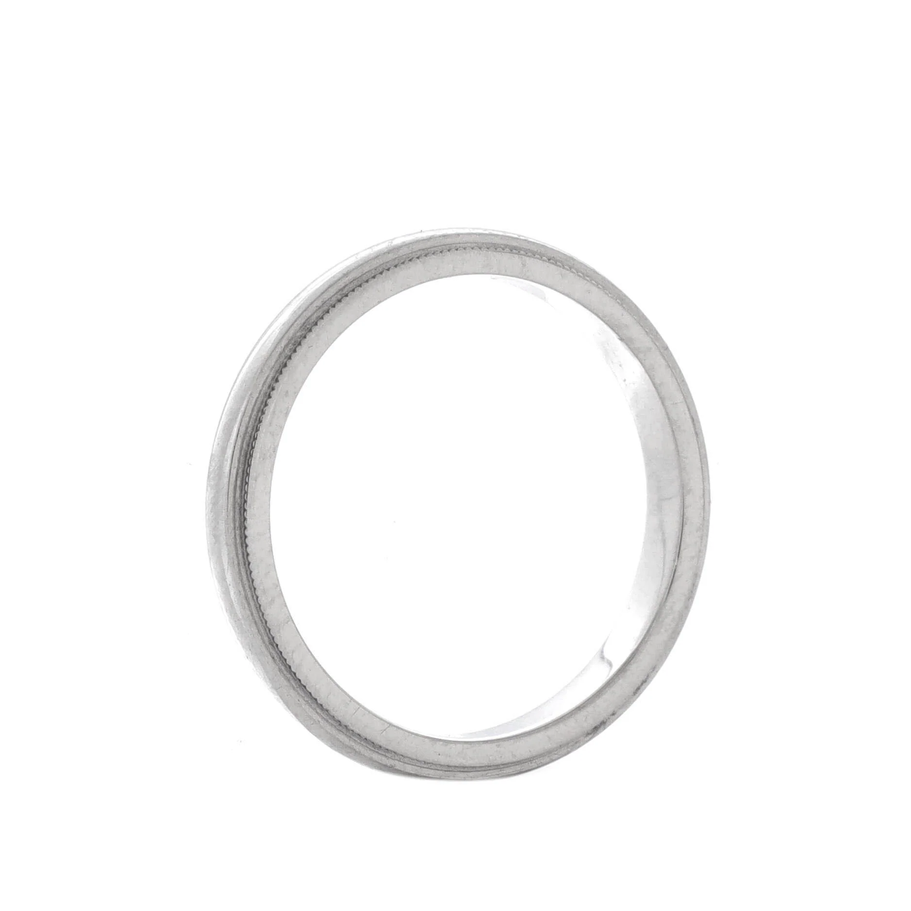 Classic Milgrain Band Ring Platinum 3mm - Image 2