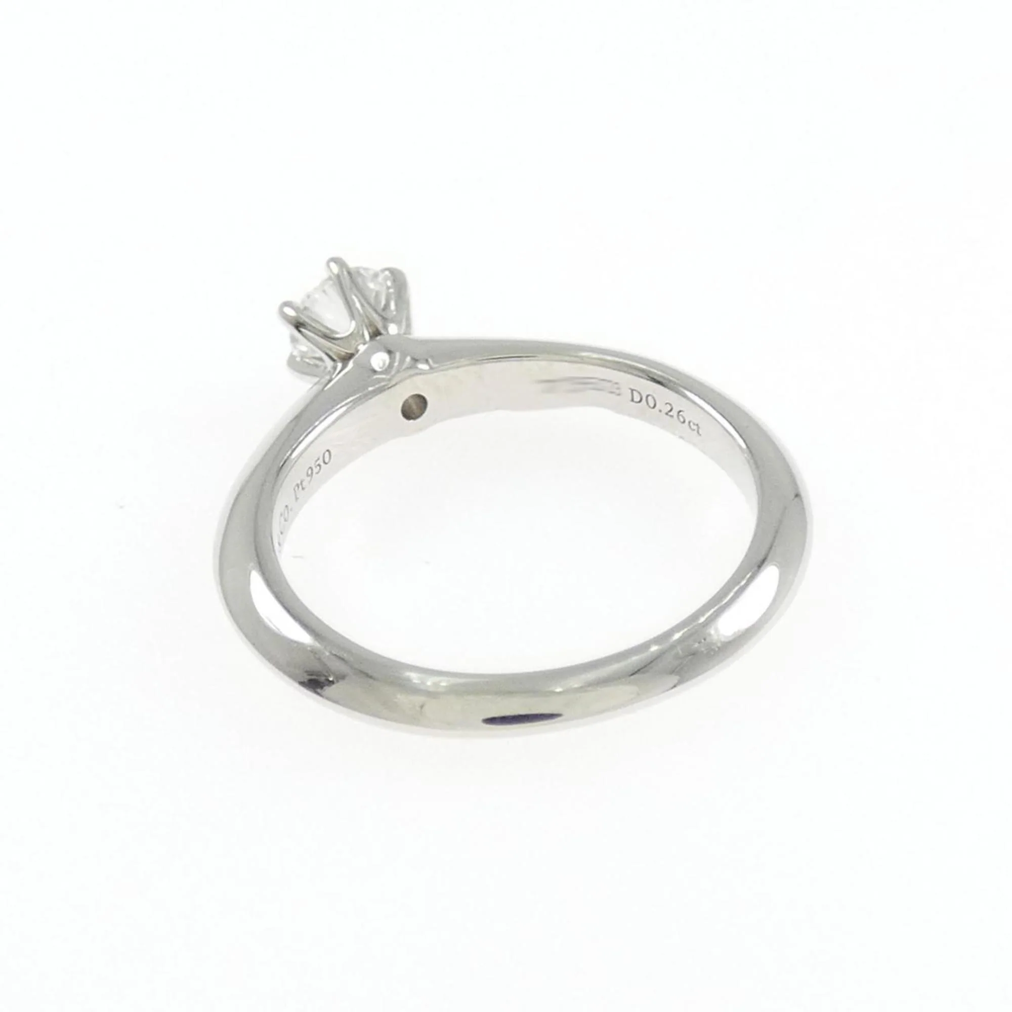 Classic Solitaire Ring Platinum with Diamond - Image 3