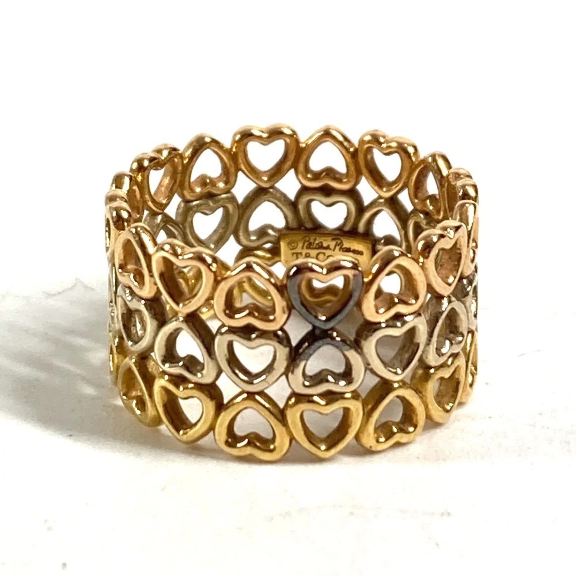 Crown Of Hearts Triple Heart Ring 18K Gold