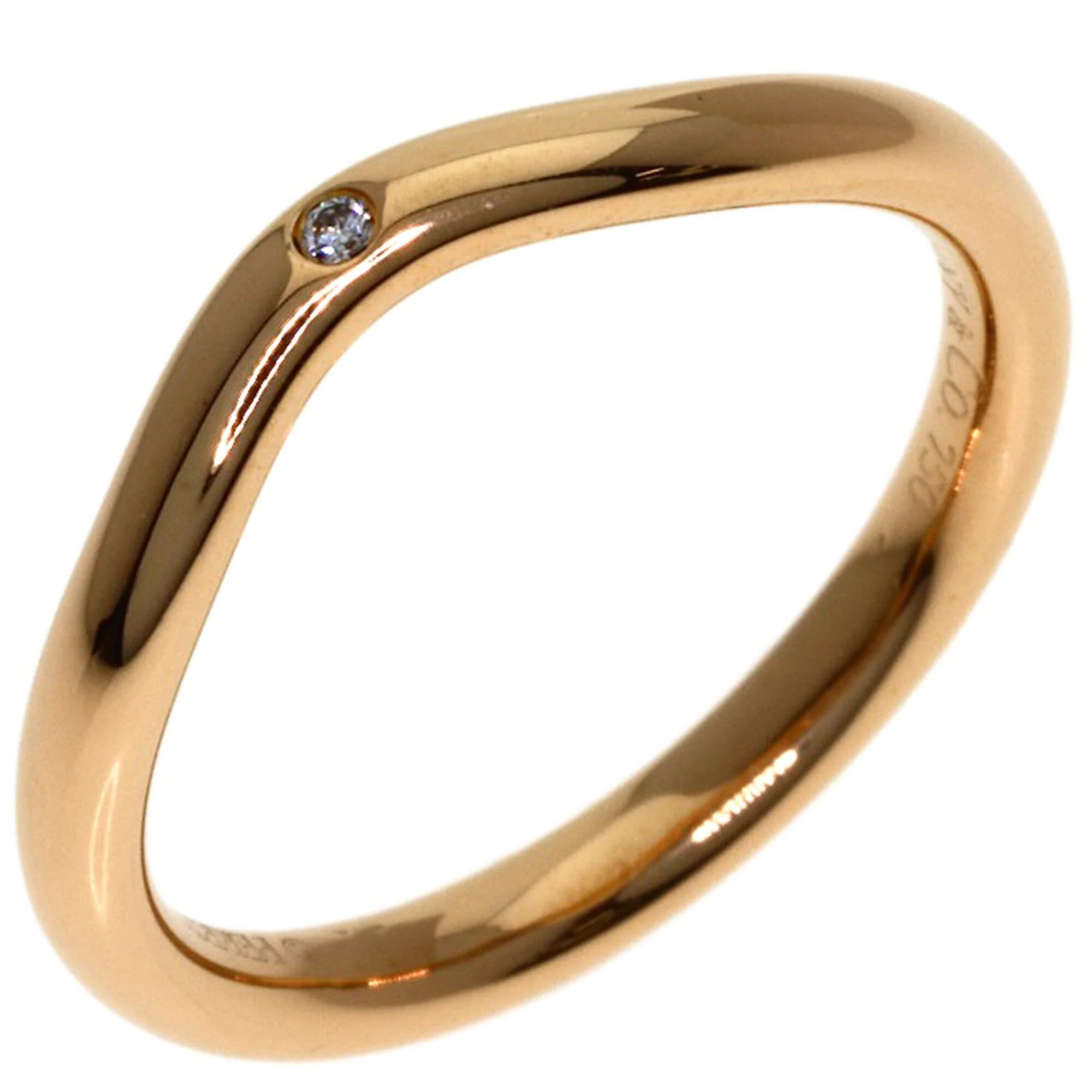 Curved Band Ring 18K Rose Gold - Image 2