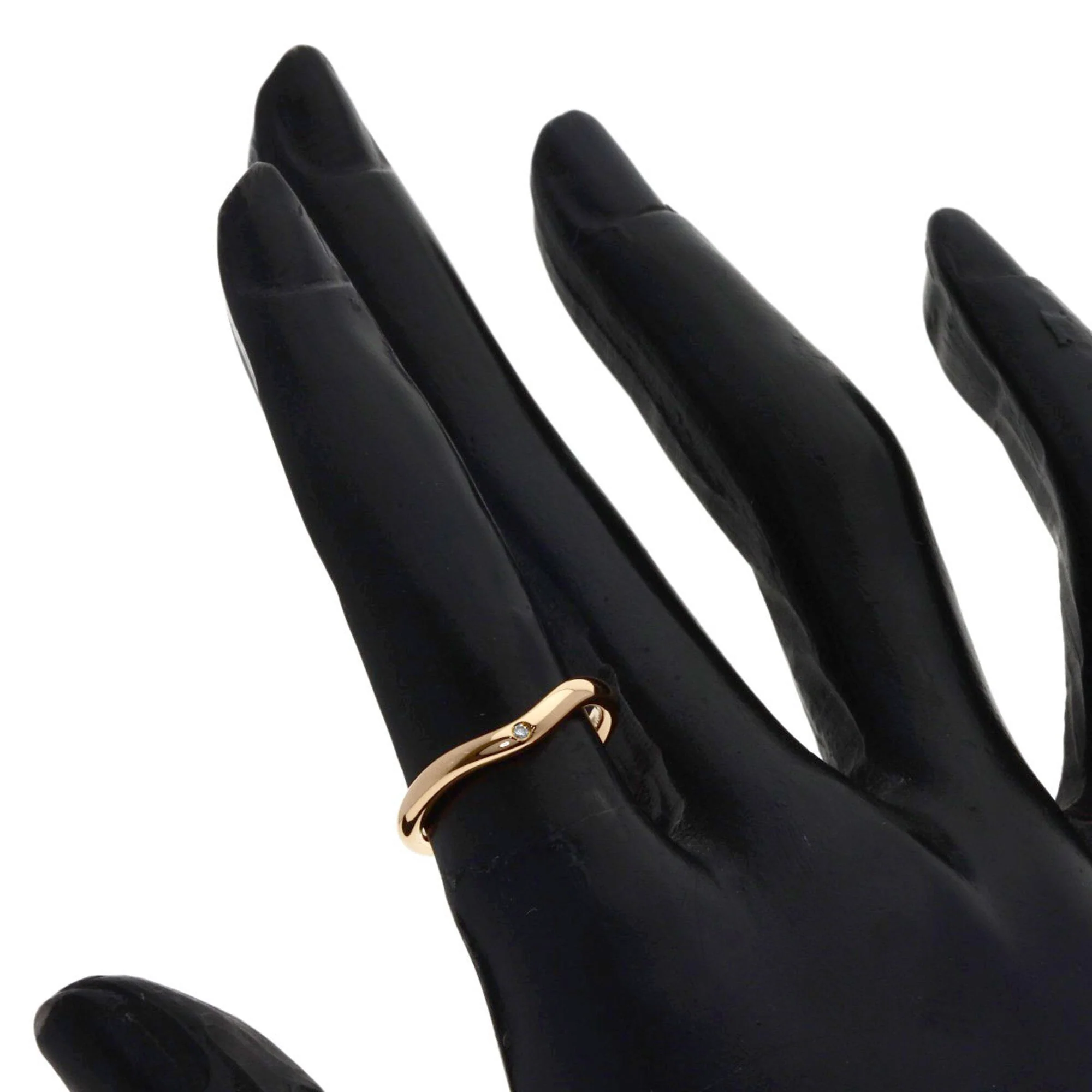 Curved Band Ring 18K Rose Gold - Image 7