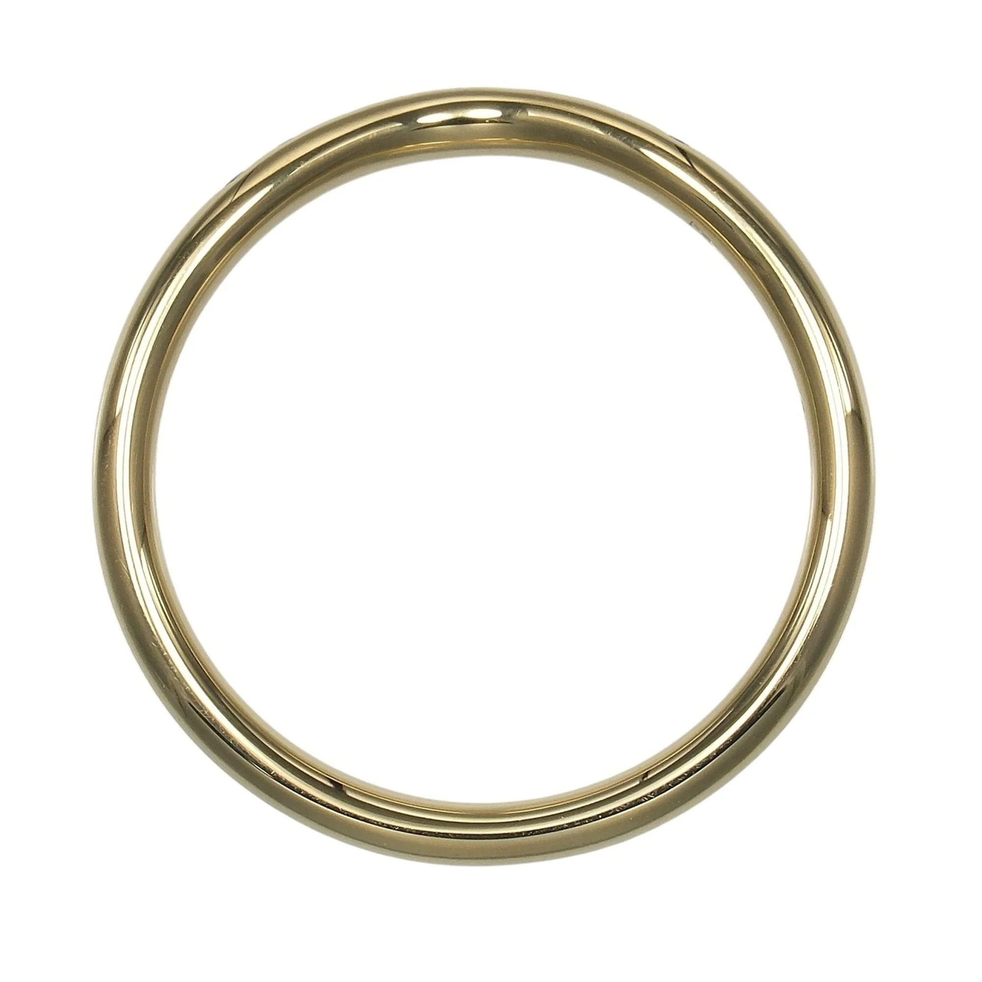 Curved Band Ring 18K Yellow Gold with Diamond - Image 9