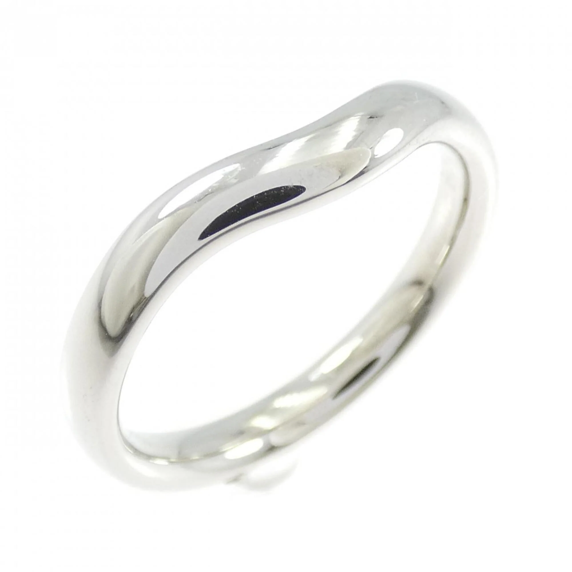 Curved Band Ring Platinum