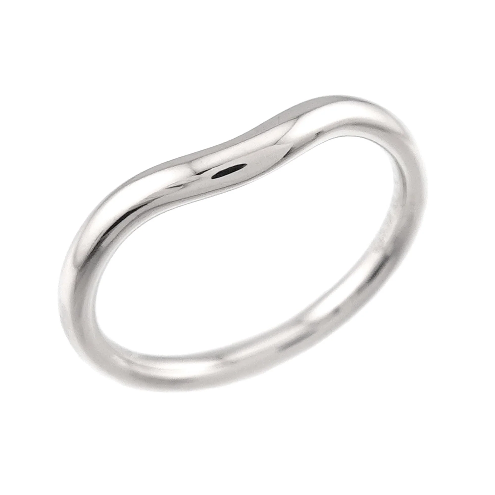 Curved Band Ring Platinum - Image 5