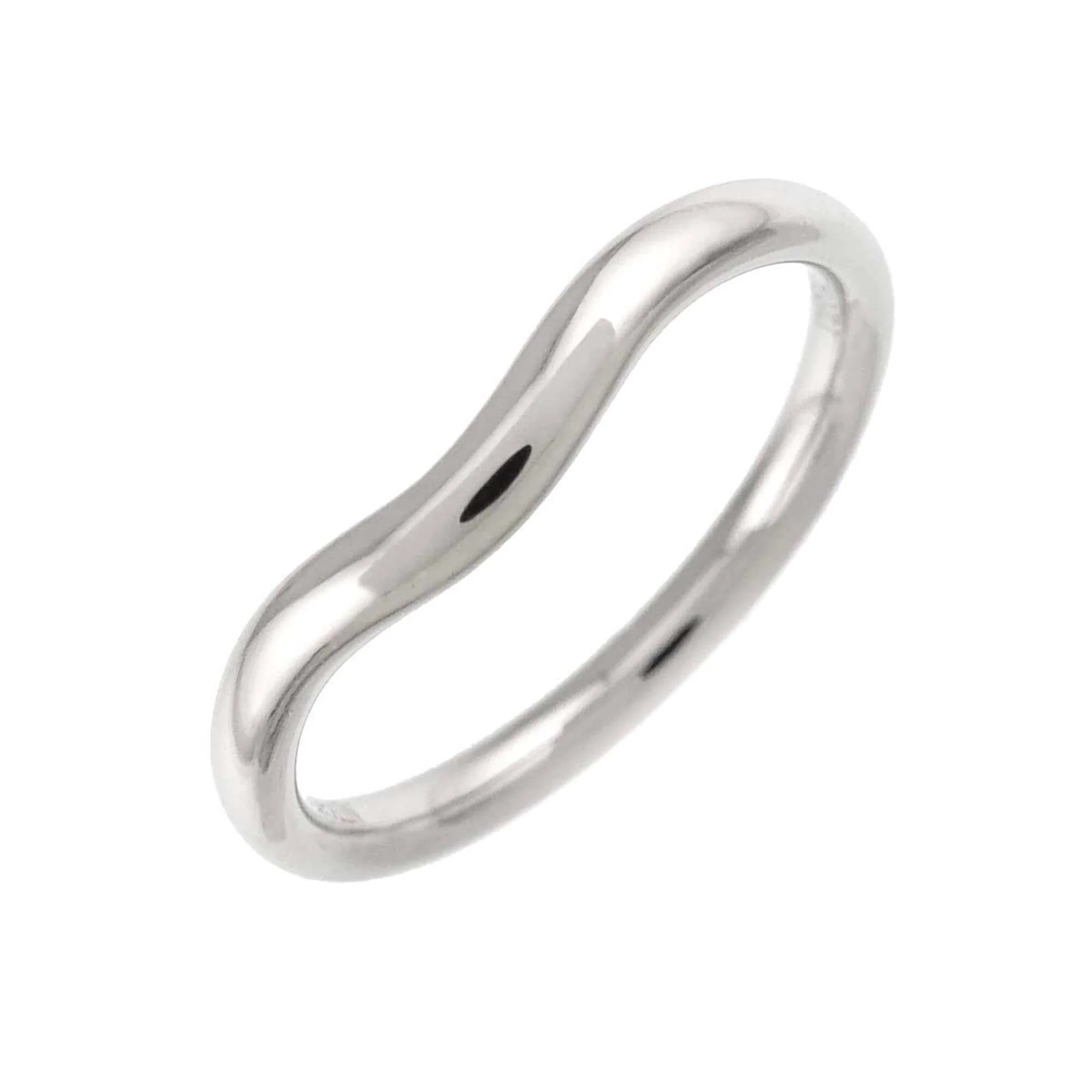 Curved Band Ring Platinum