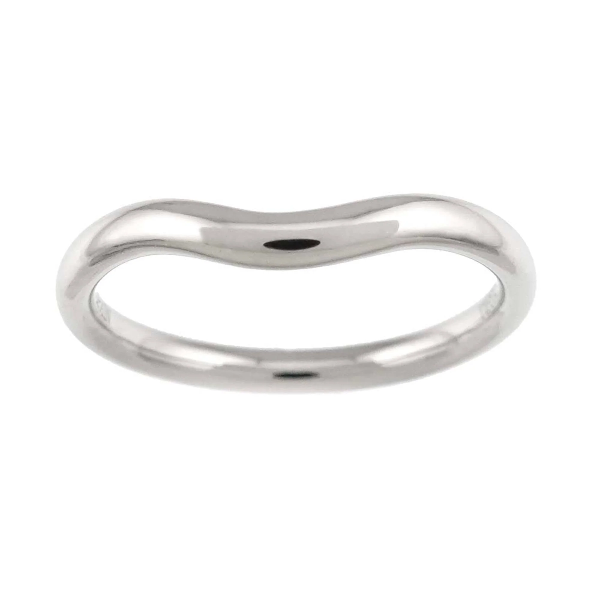 Curved Band Ring Platinum - Image 2