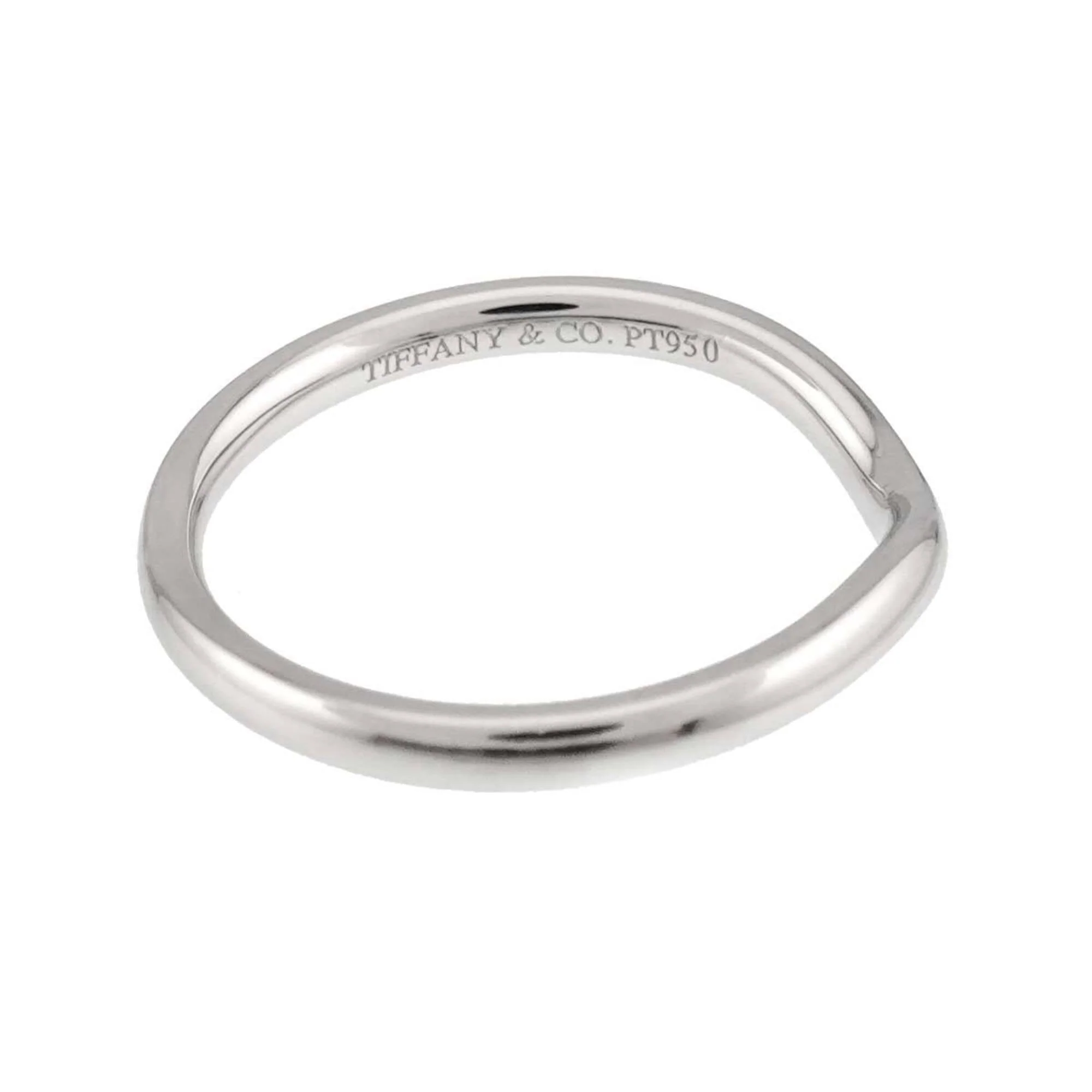 Curved Band Ring Platinum - Image 3