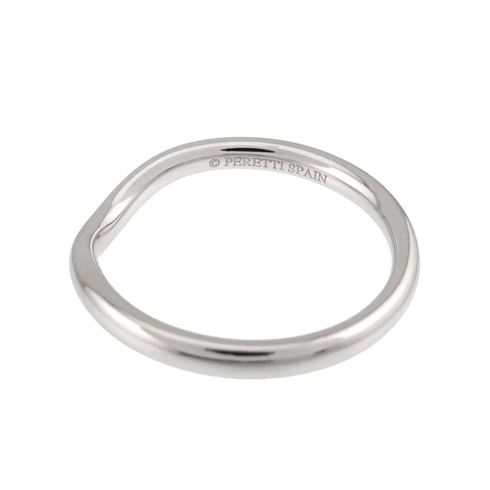 Curved Band Ring Platinum - Image 4