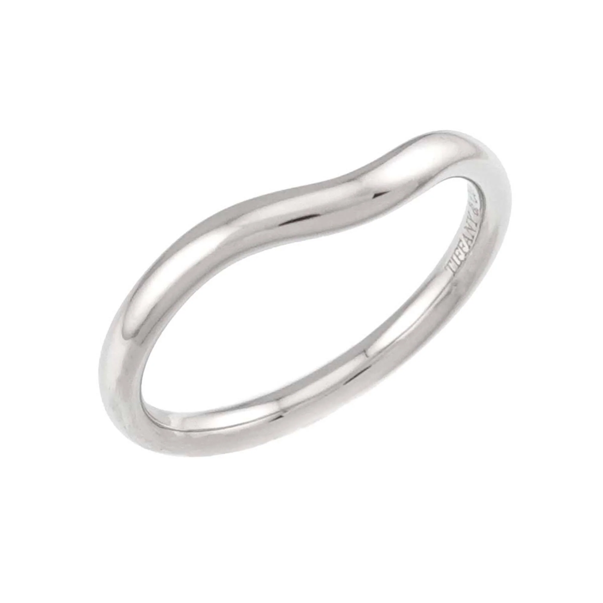 Curved Band Ring Platinum - Image 5