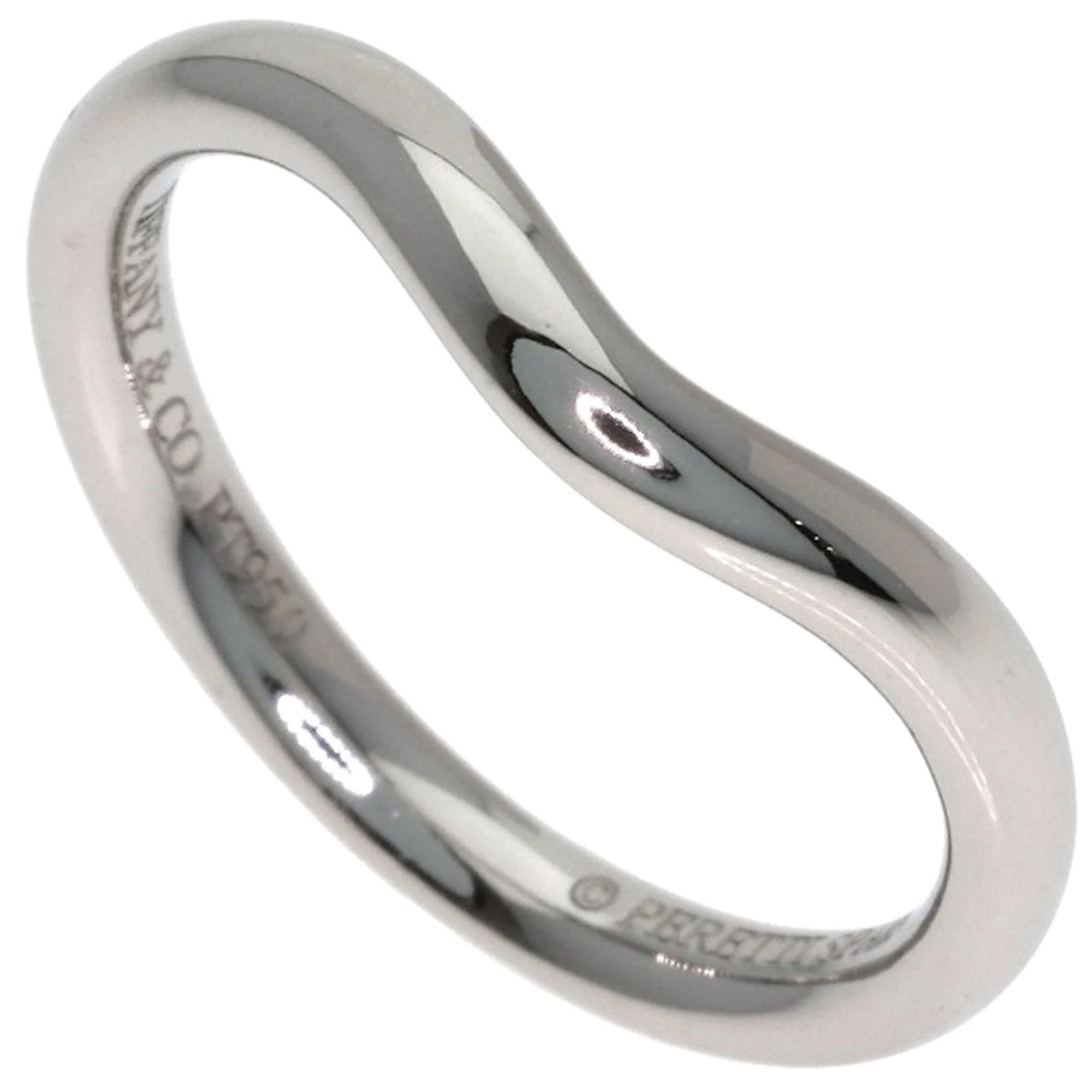 Curved Band Ring Platinum
