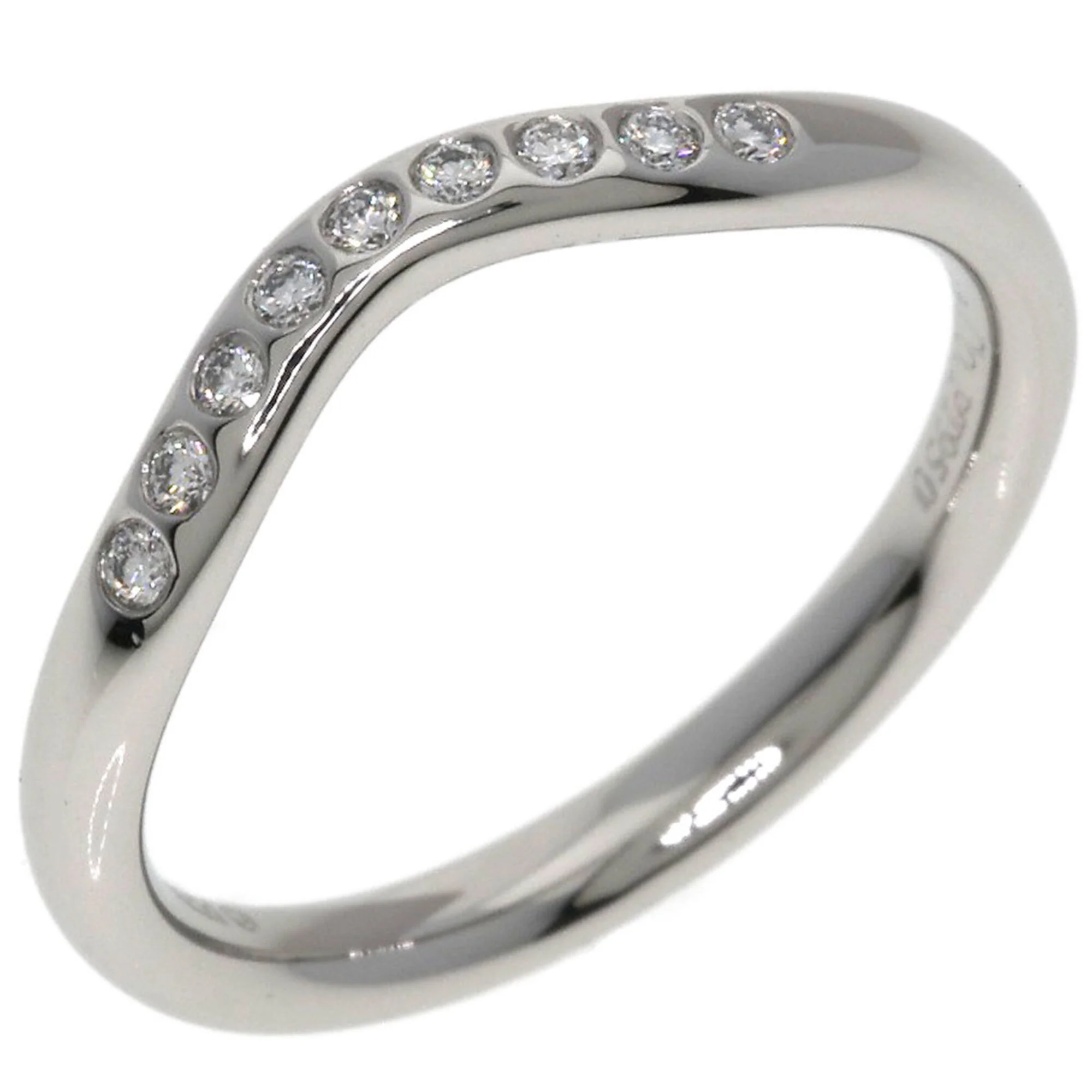 Curved Band Ring Platinum - Image 2