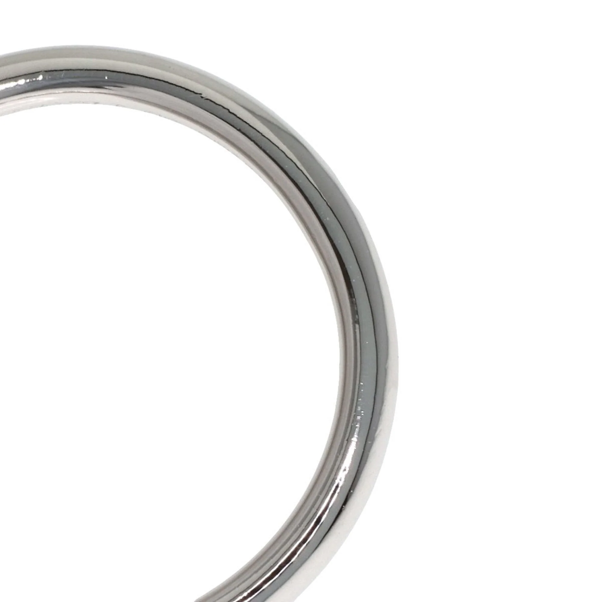 Curved Band Ring Platinum with Diamond - Image 8