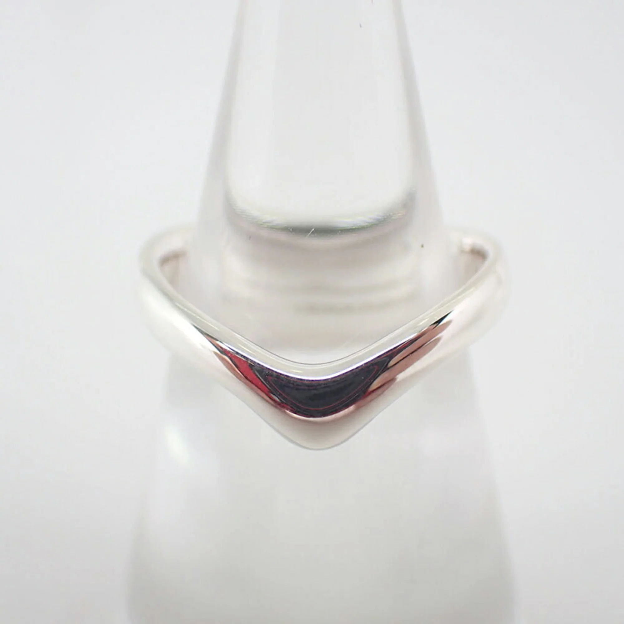 Curved Wave Heart Ring Sterling Silver - Image 8