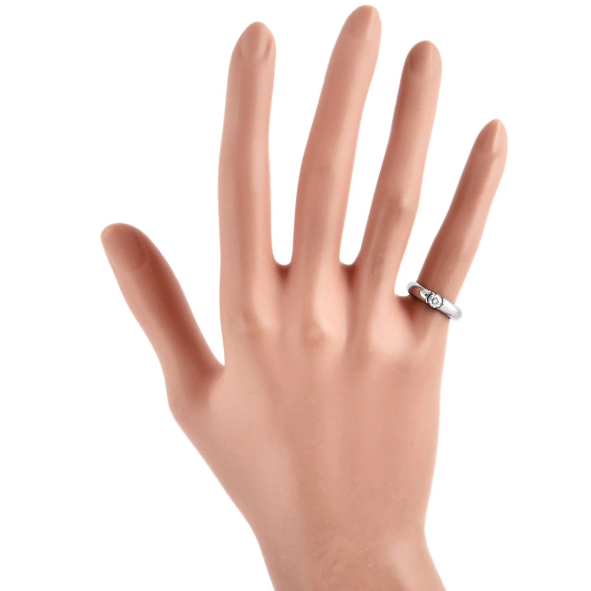 Dots Solitaire Ring Platinum with Diamond - Image 5