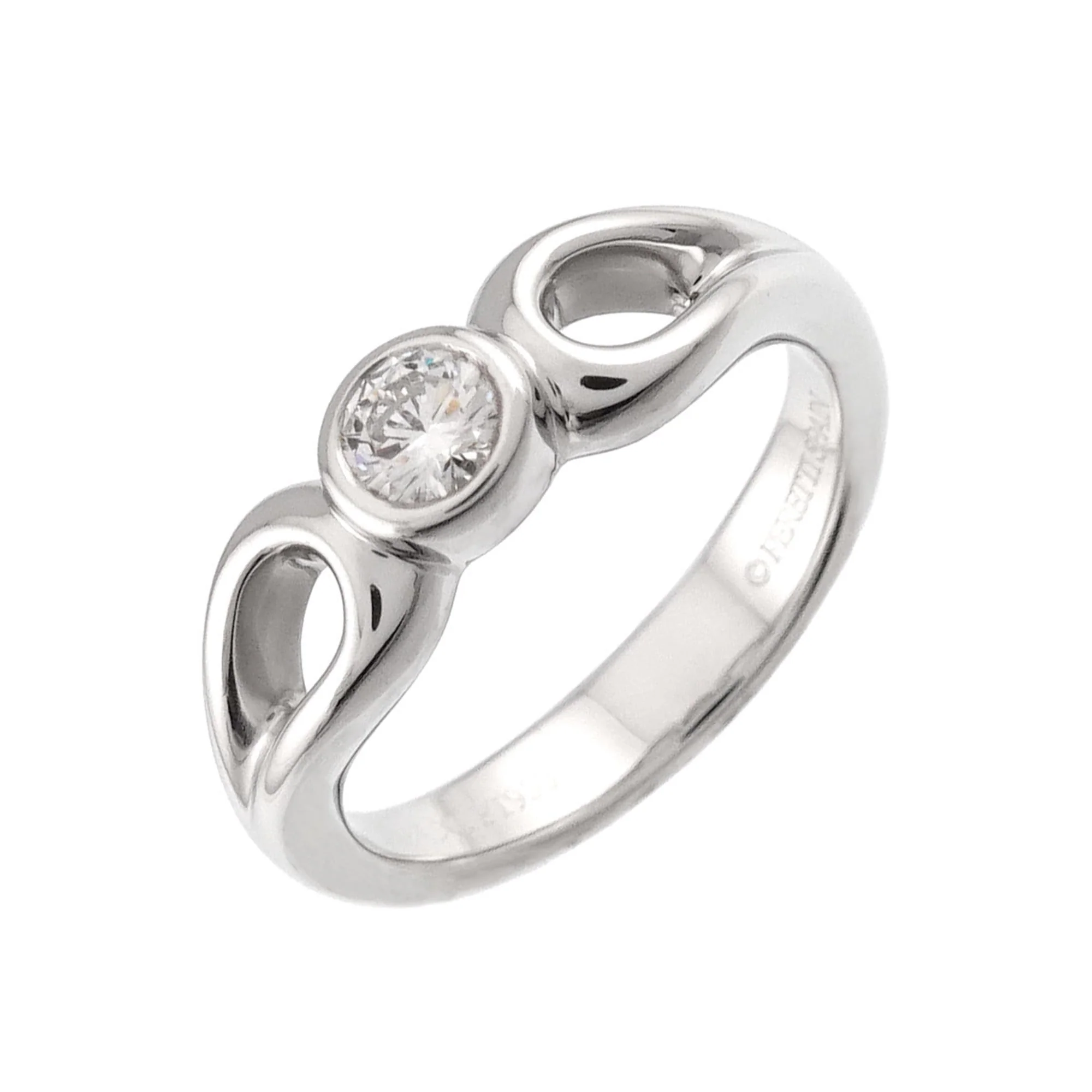 Double Teardrop Ring Platinum
