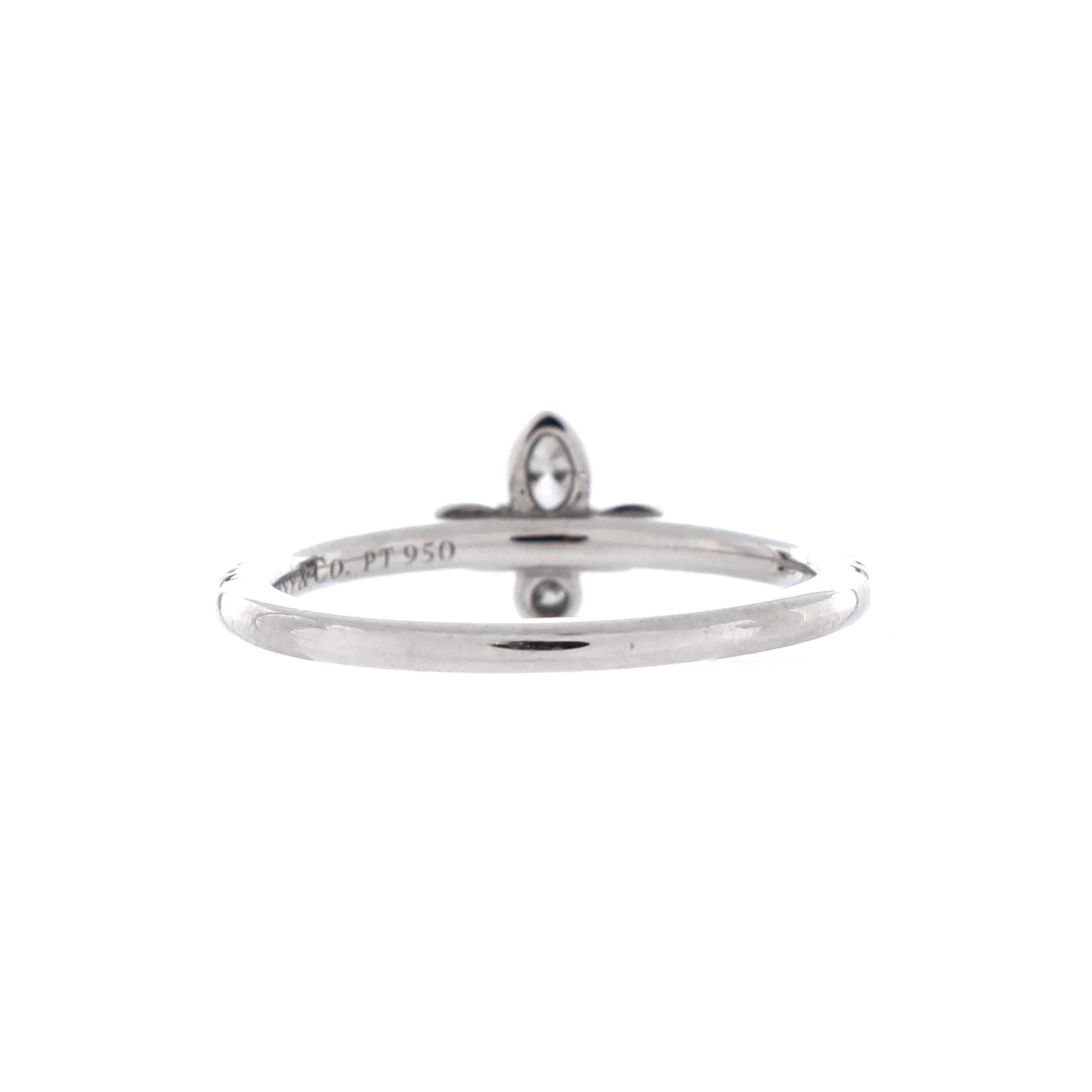 Fleur de Lis Flower Ring Platinum and Diamonds - Image 3