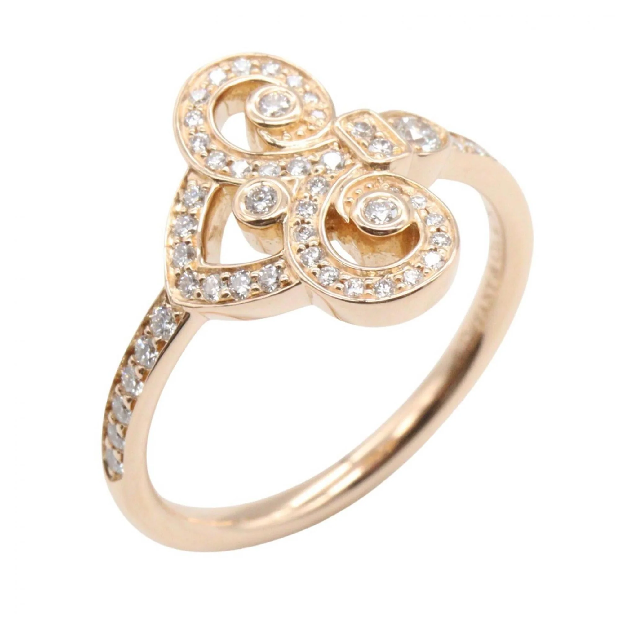 Fleur-de-lis Ring 18K Rose Gold and Diamond
