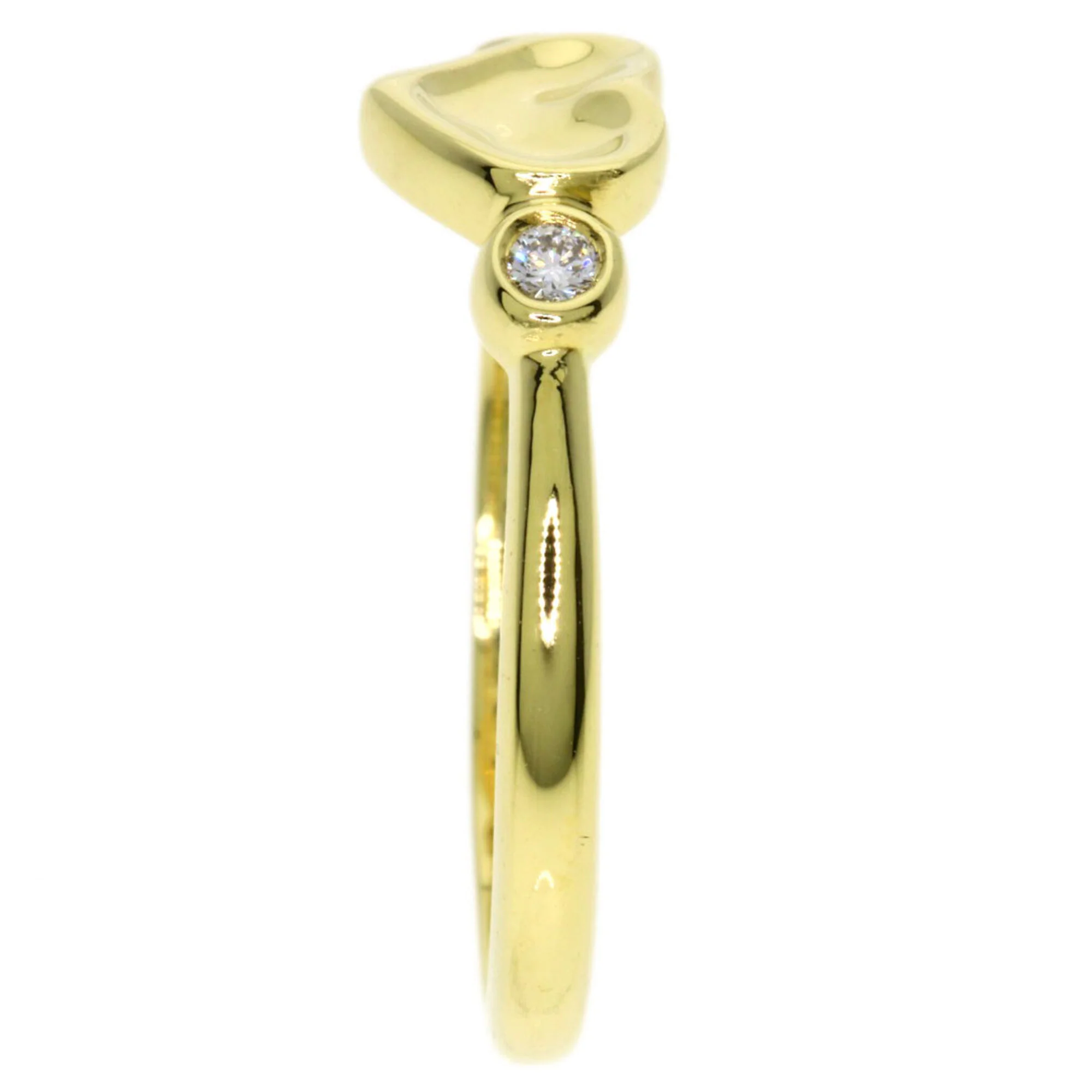 Full Heart Diamond Ring 18K Yellow Gold - Image 3