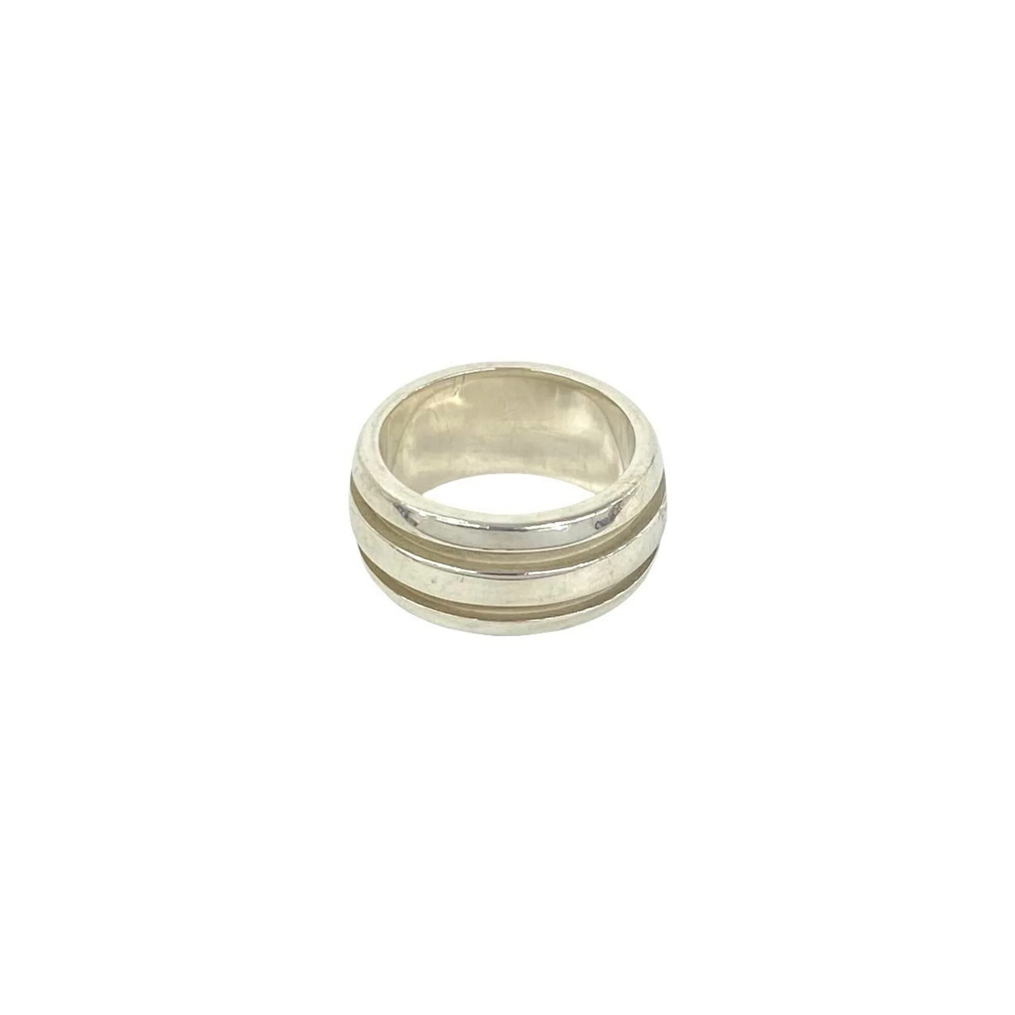 Grooved Double Line Ring Sterling Silver - Image 4